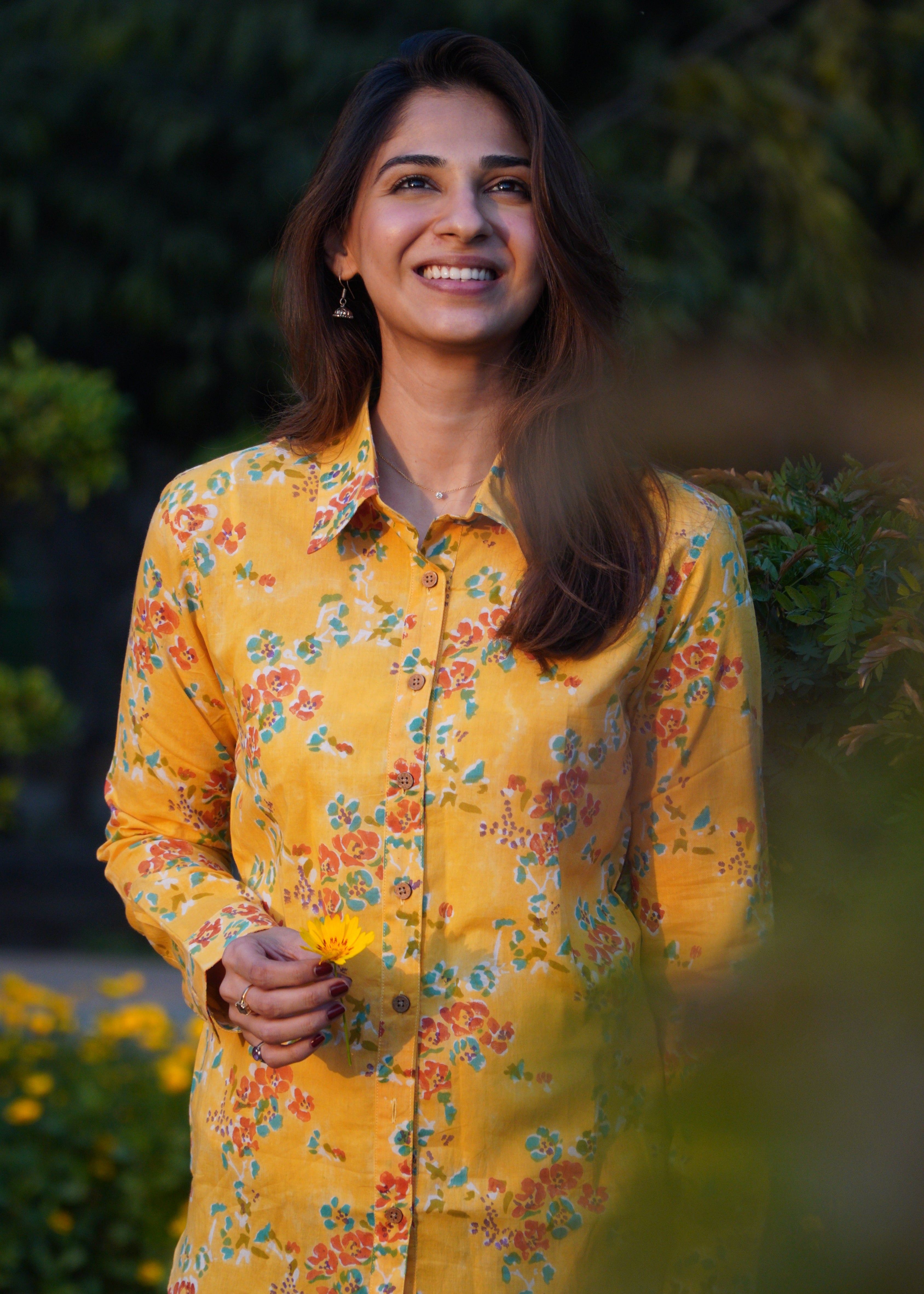 Summer Sunshine Block Print Shirt