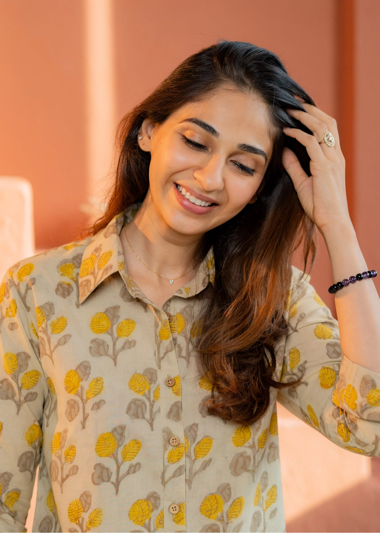 Mud Flower Block Print Shirt