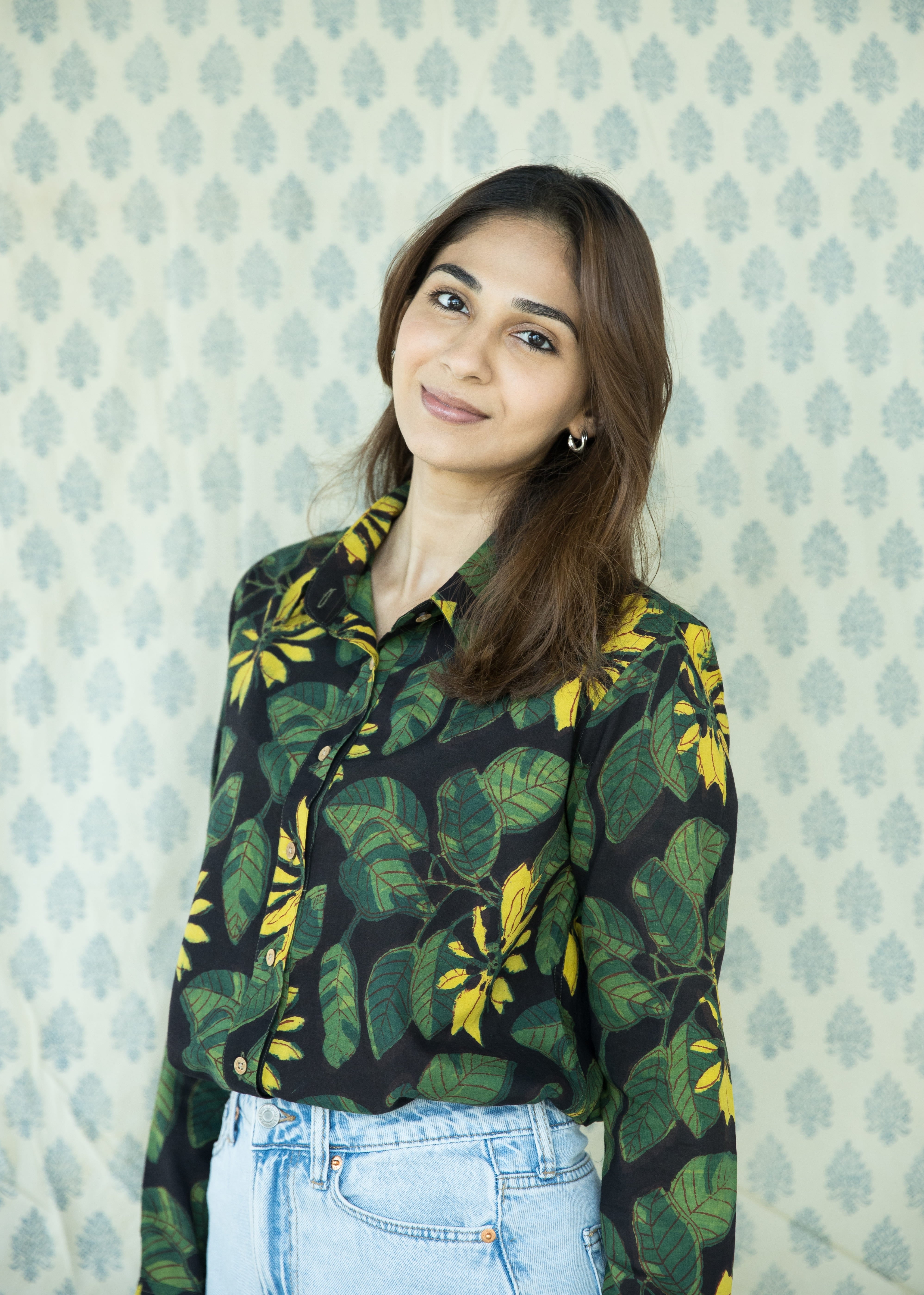 Black Forest Handblock Cotton Shirt