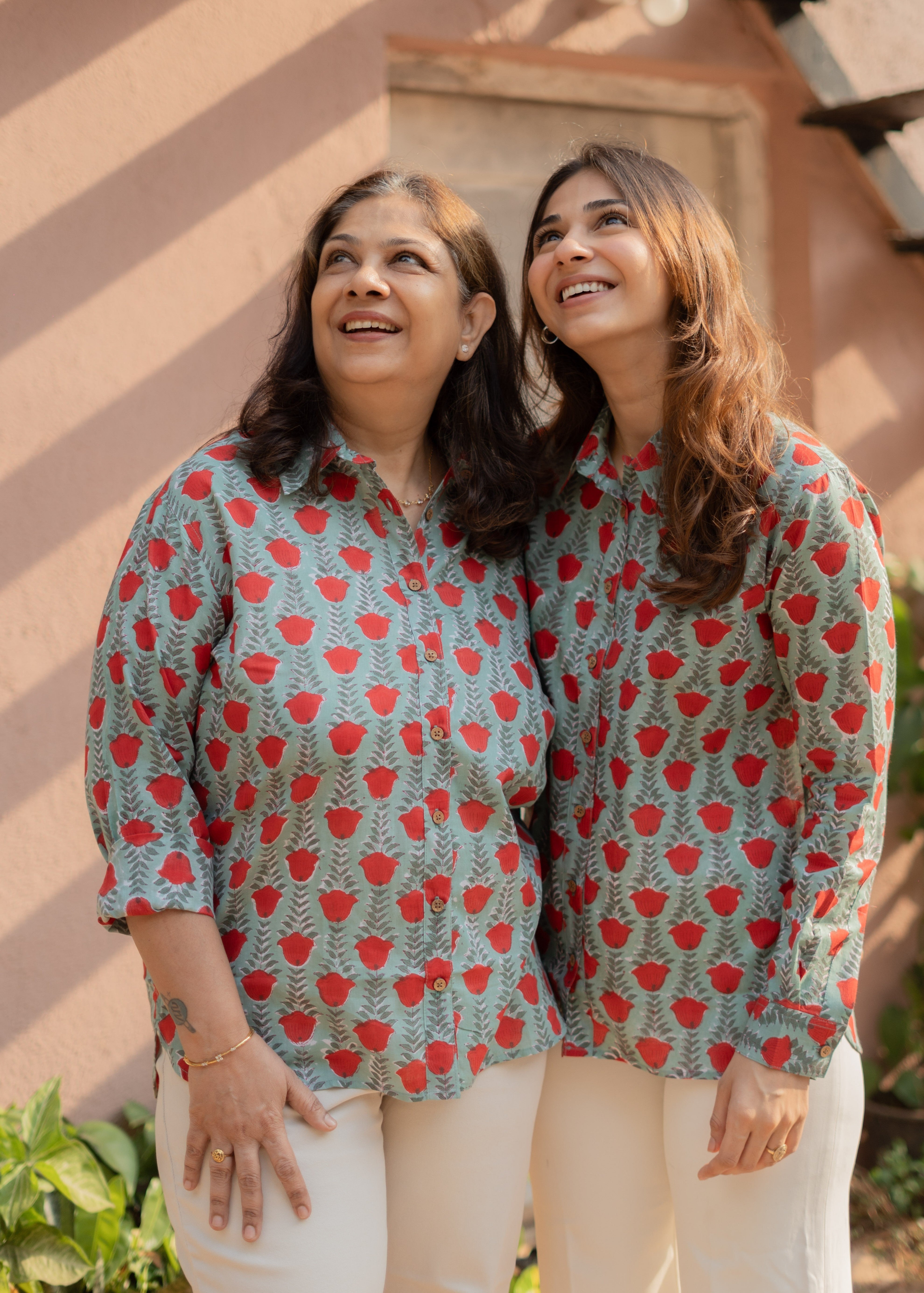 Green Cherry Handblock Shirt