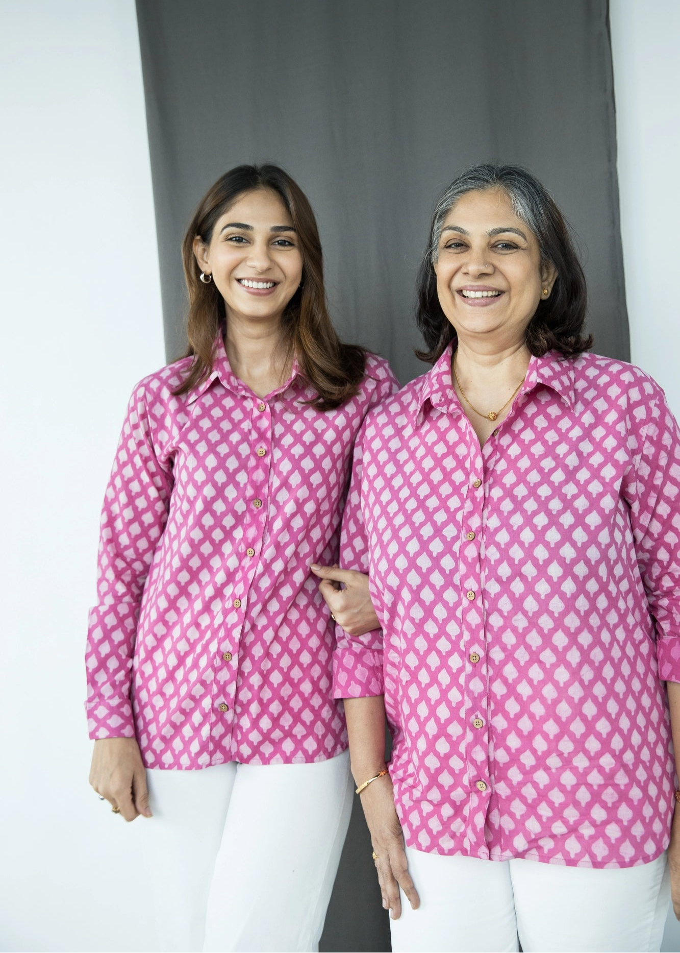 Pink Spade Handblock Shirt