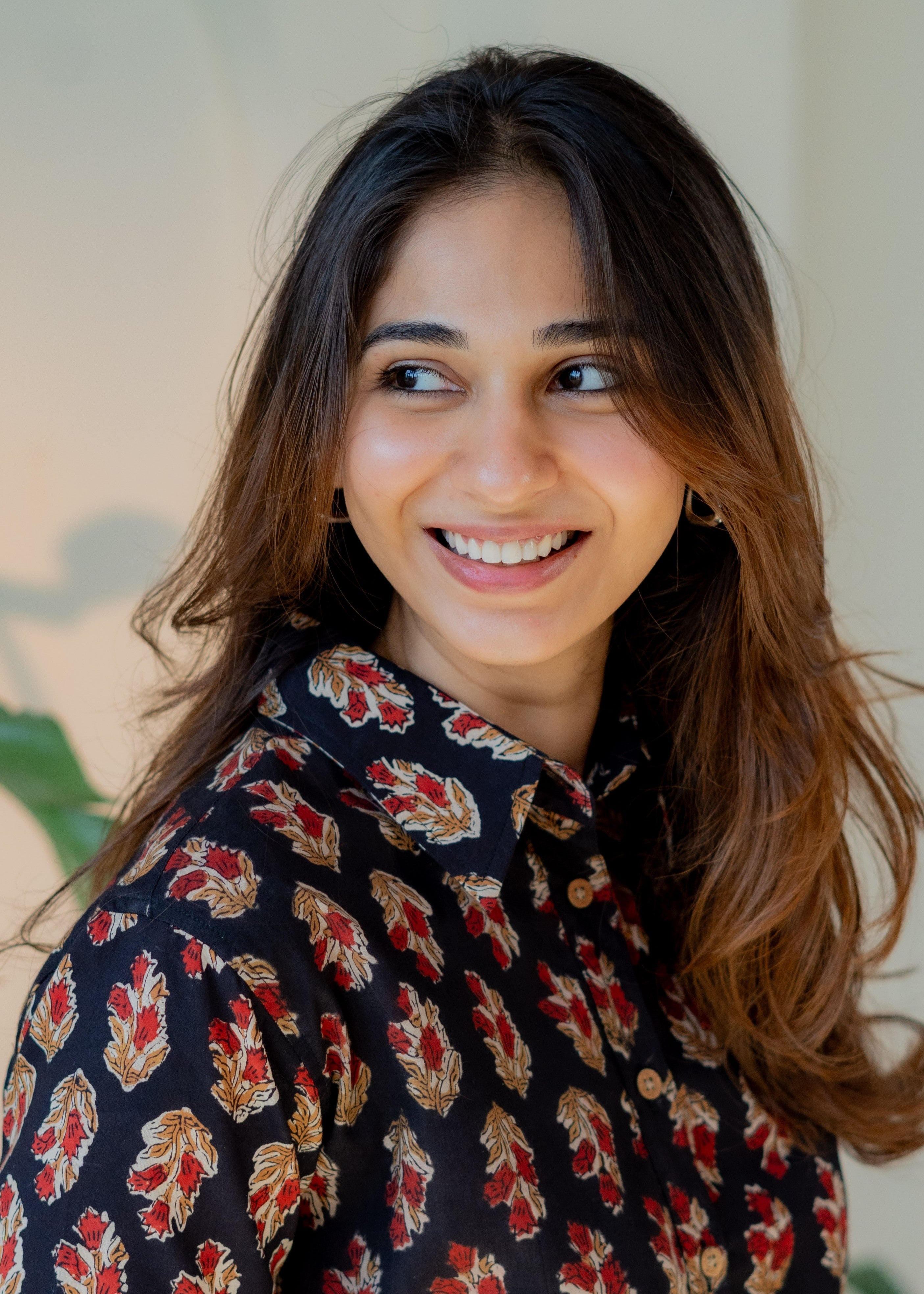 Bagru Red Floral Block Print Shirt