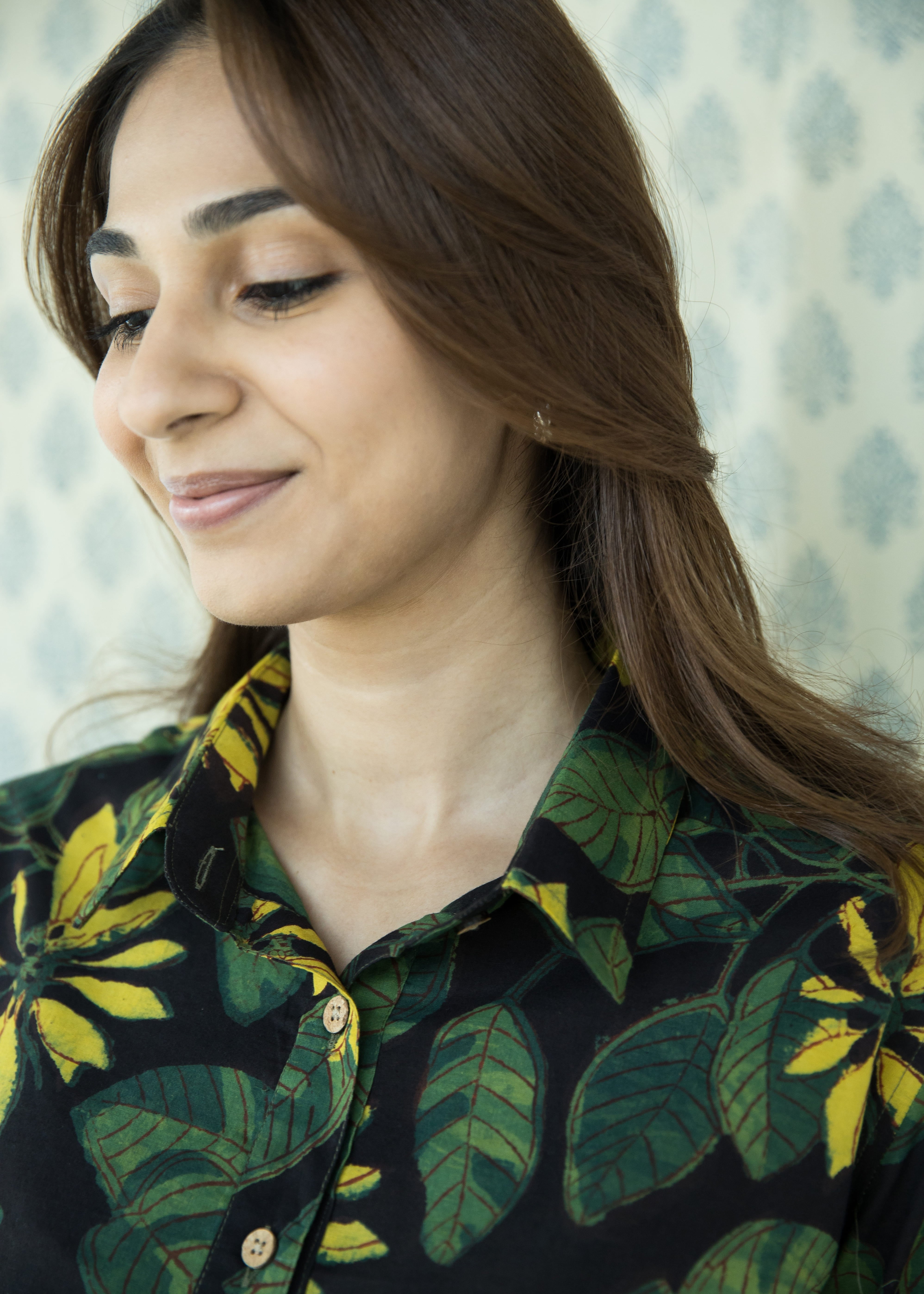 Black Forest Handblock Cotton Shirt