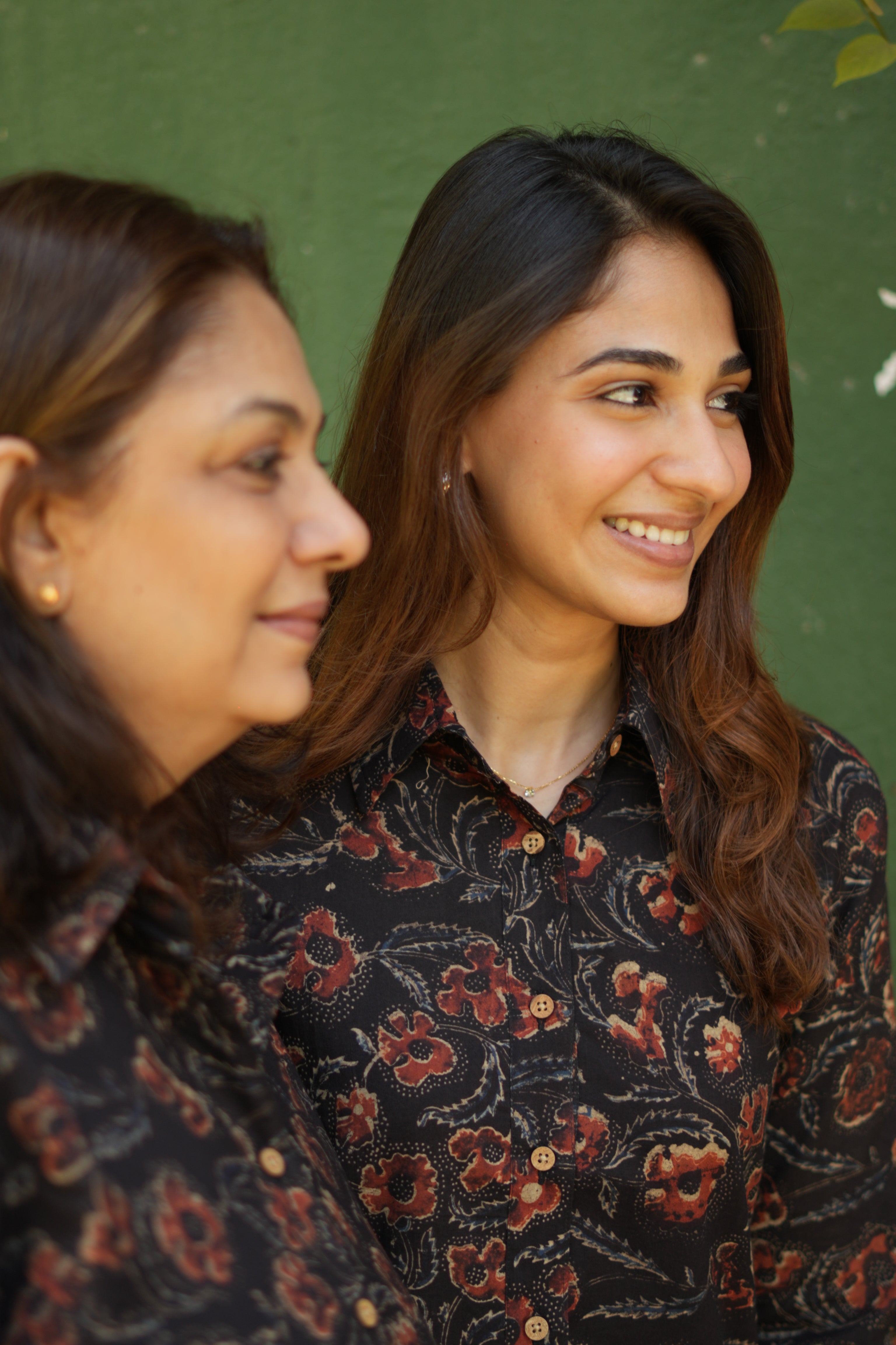 Black Red Bagru Handblock Cotton Shirt