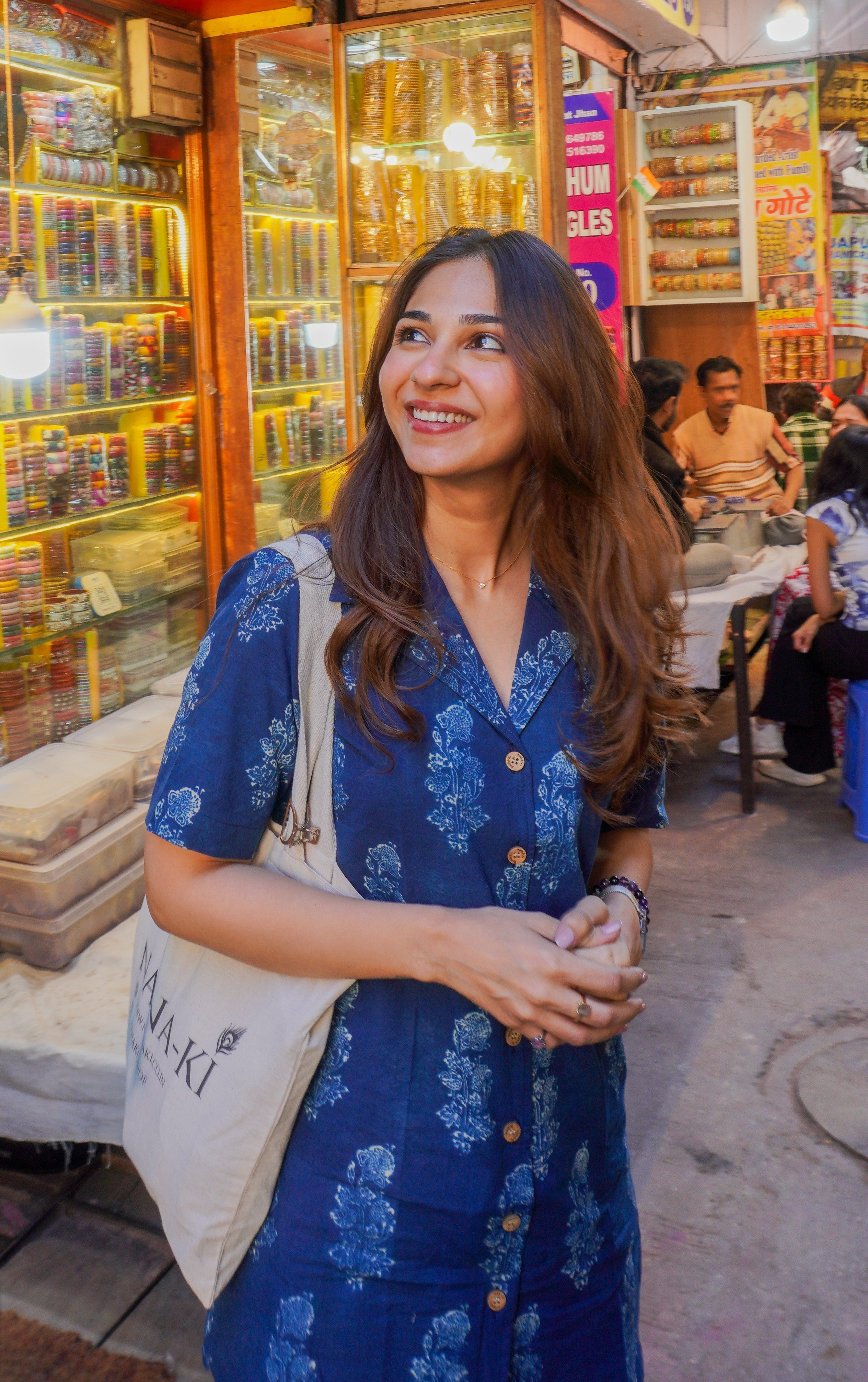 Ajrakh Sky Heaven Handblock Cotton Shirt Kurti