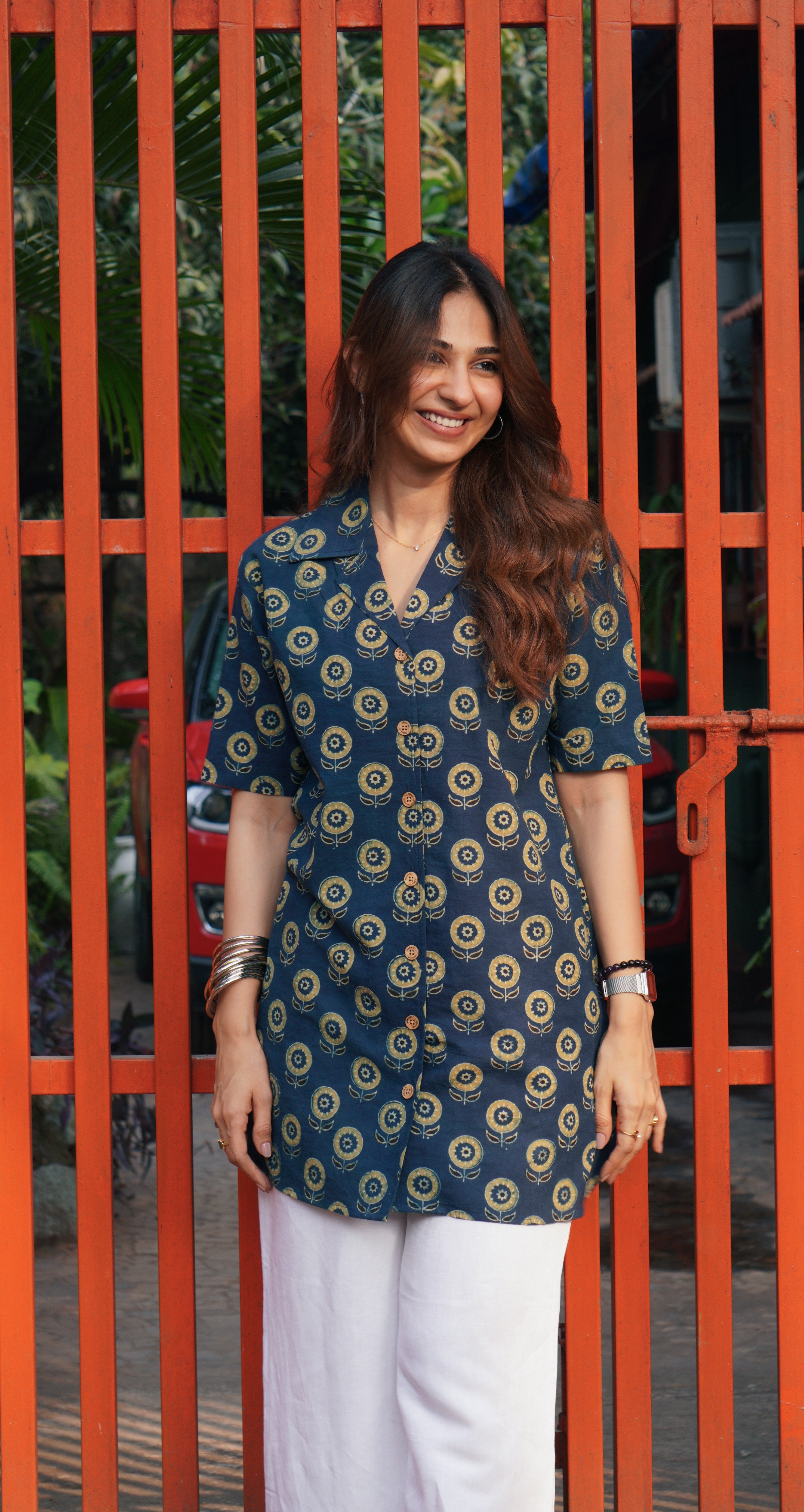 Ajrakh Royale Handblock Cotton Shirt Kurti