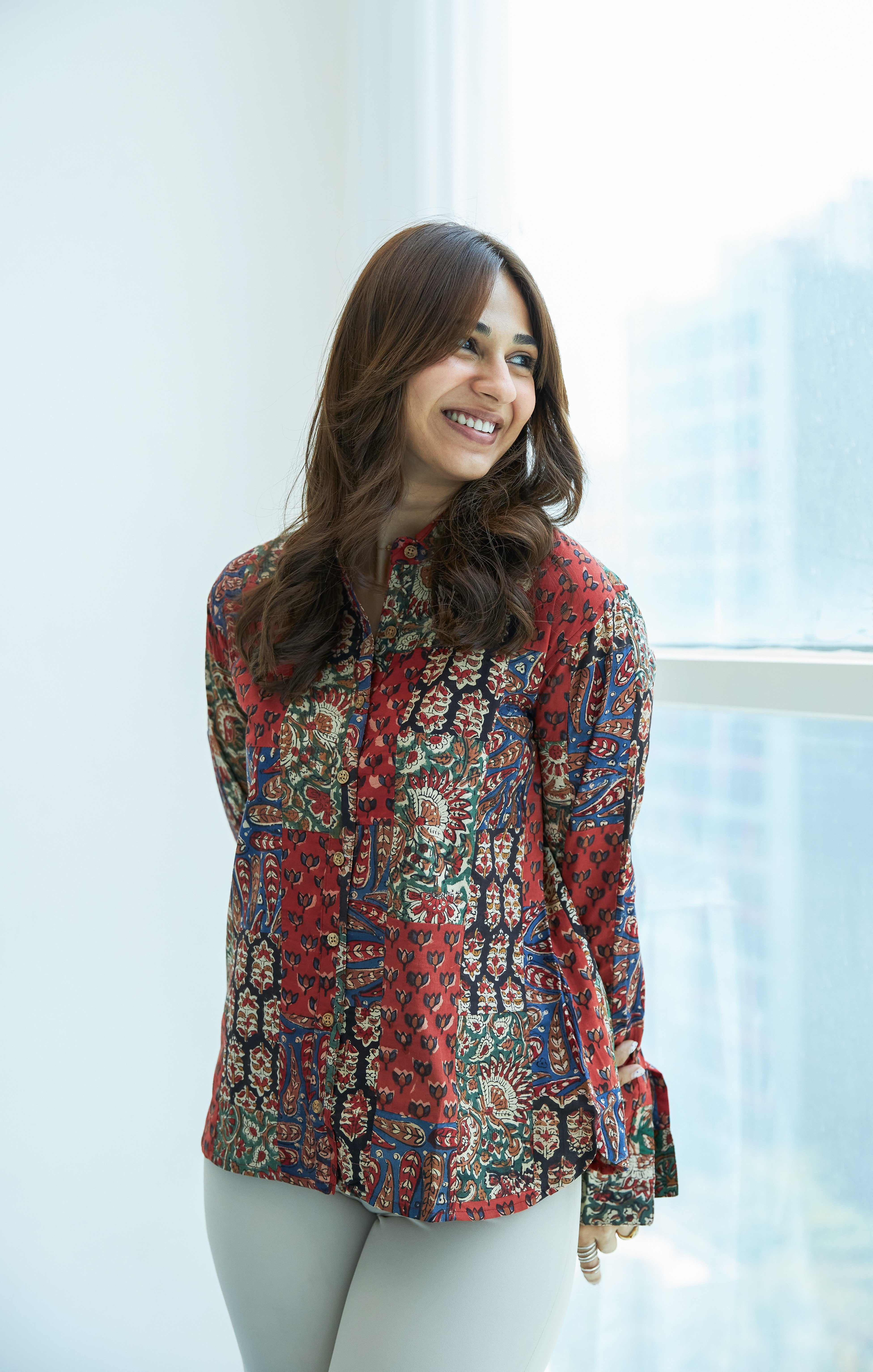 Jaipuri Patchwork Block Print Cotton Shirt