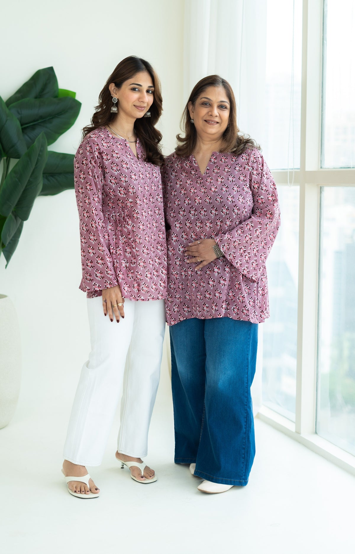 Pink Onion Bell Sleeves Cotton Short Top