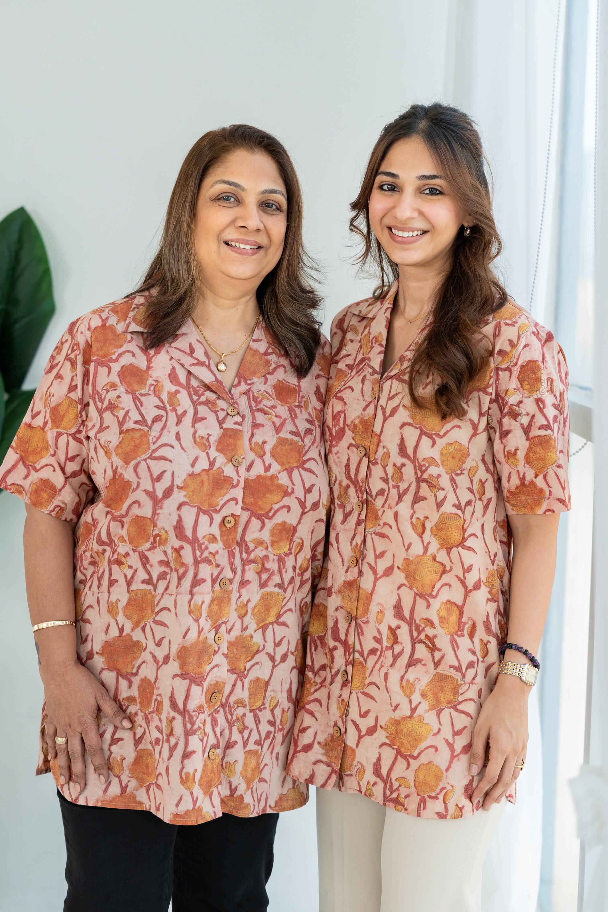 Rustic Petal Handblock Cotton Shirt Kurti