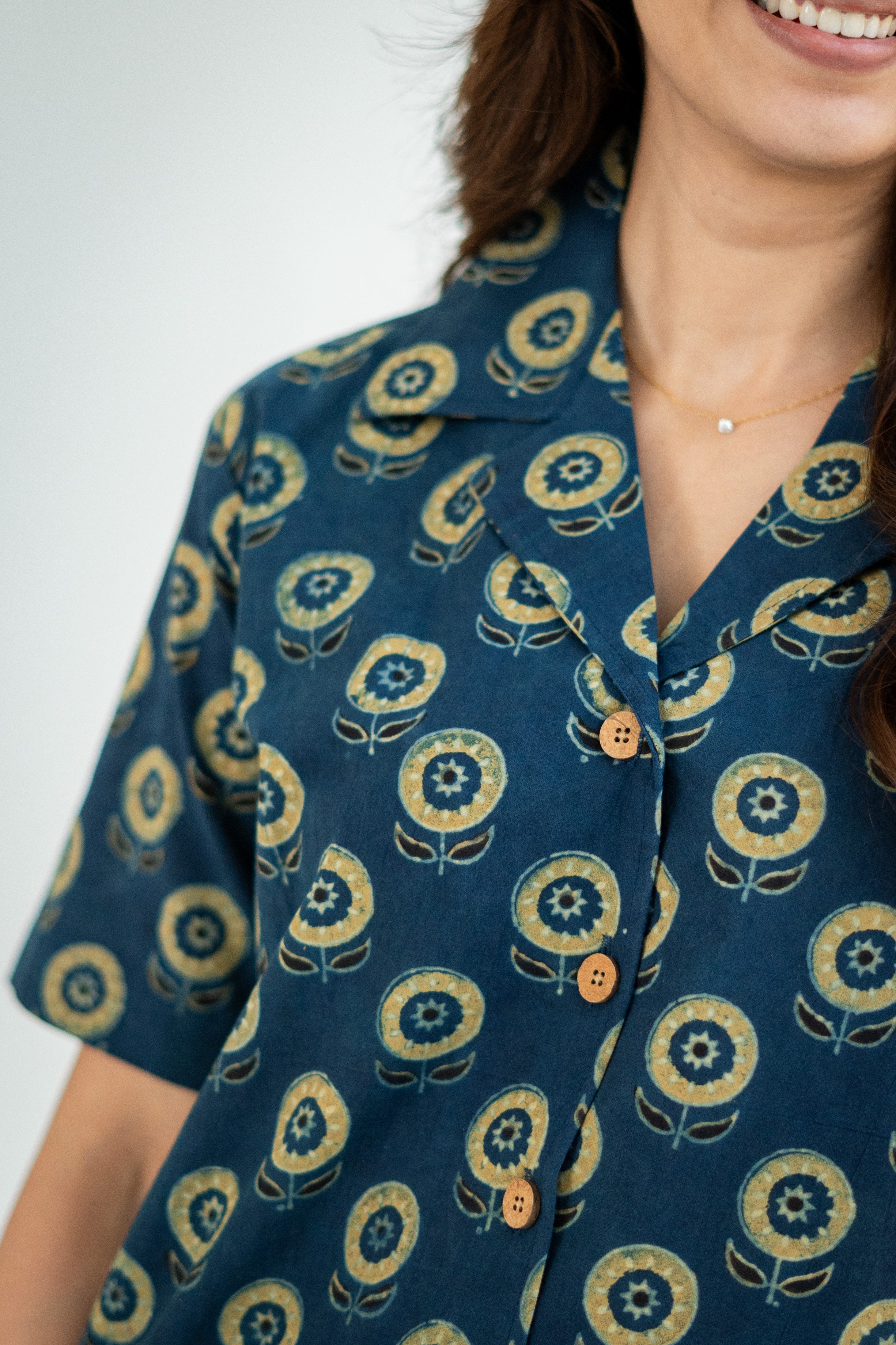 Ajrakh Royale Handblock Cotton Shirt Kurti