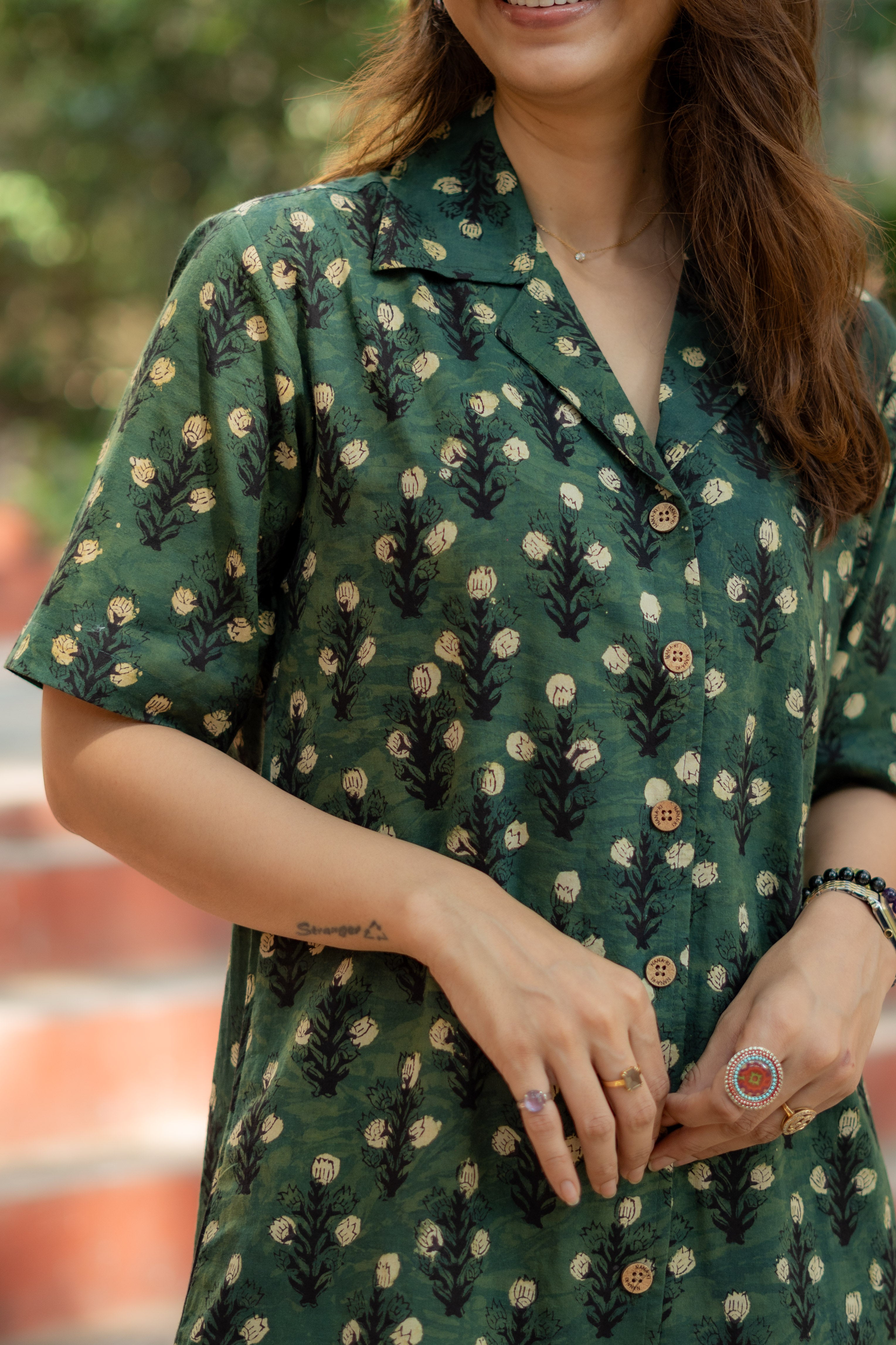 Nilgiri Spring Handblock Cotton Shirt Kurti