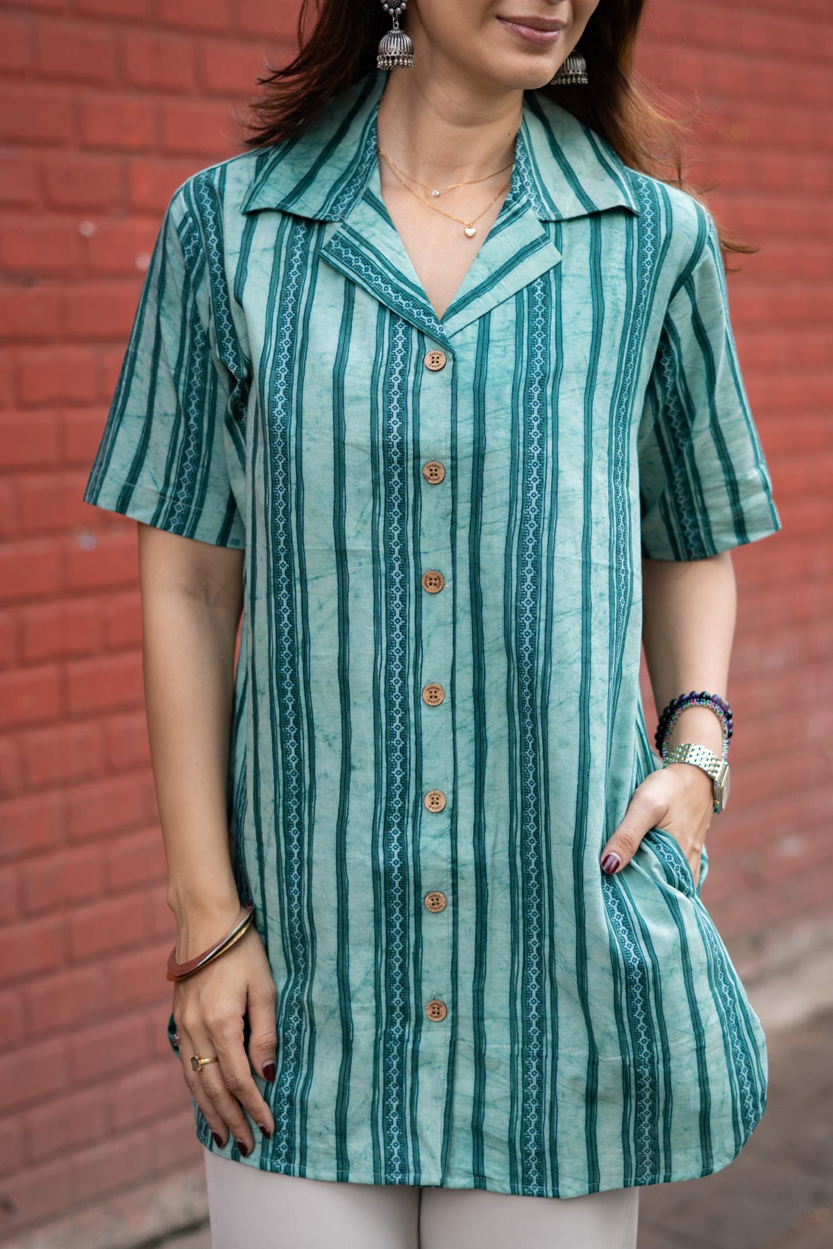 Bagru Breeze Handblock Cotton Shirt Kurti