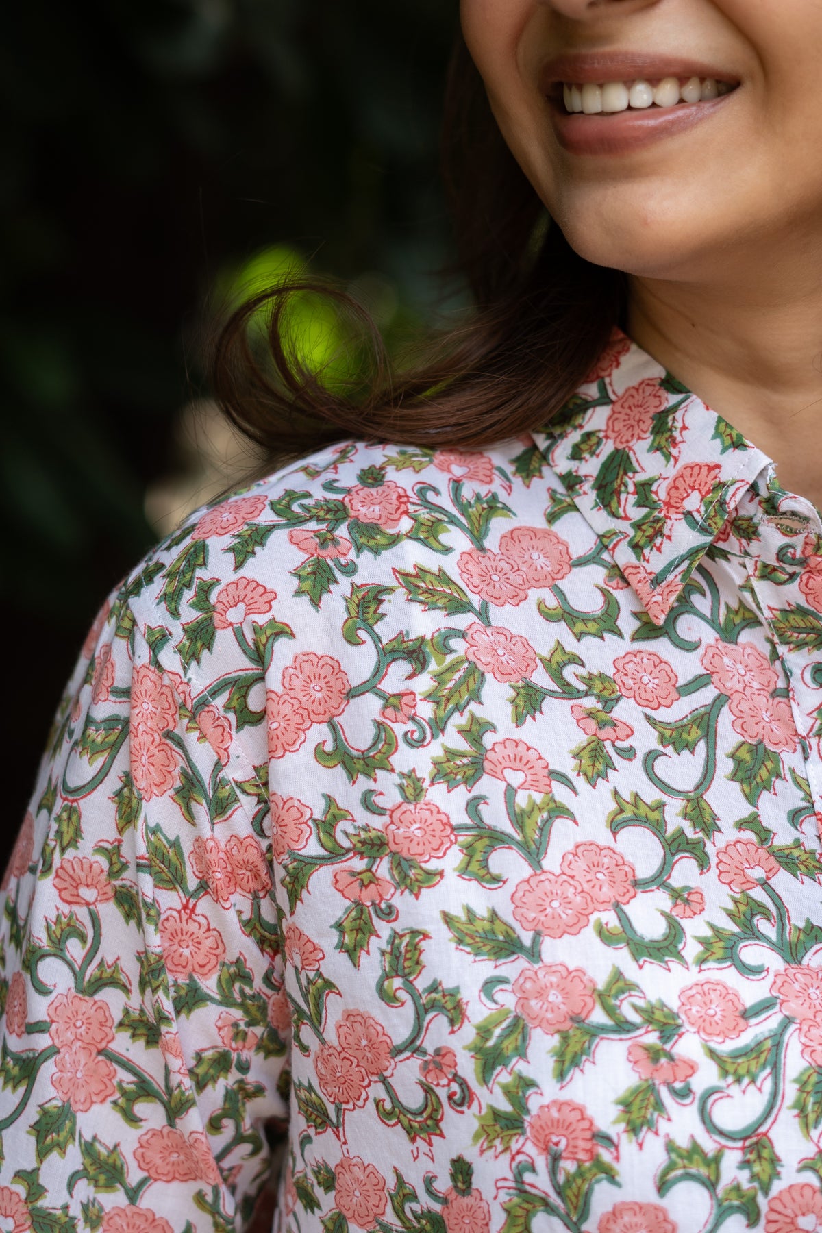 Genda Phool Handblock Cotton Shirt