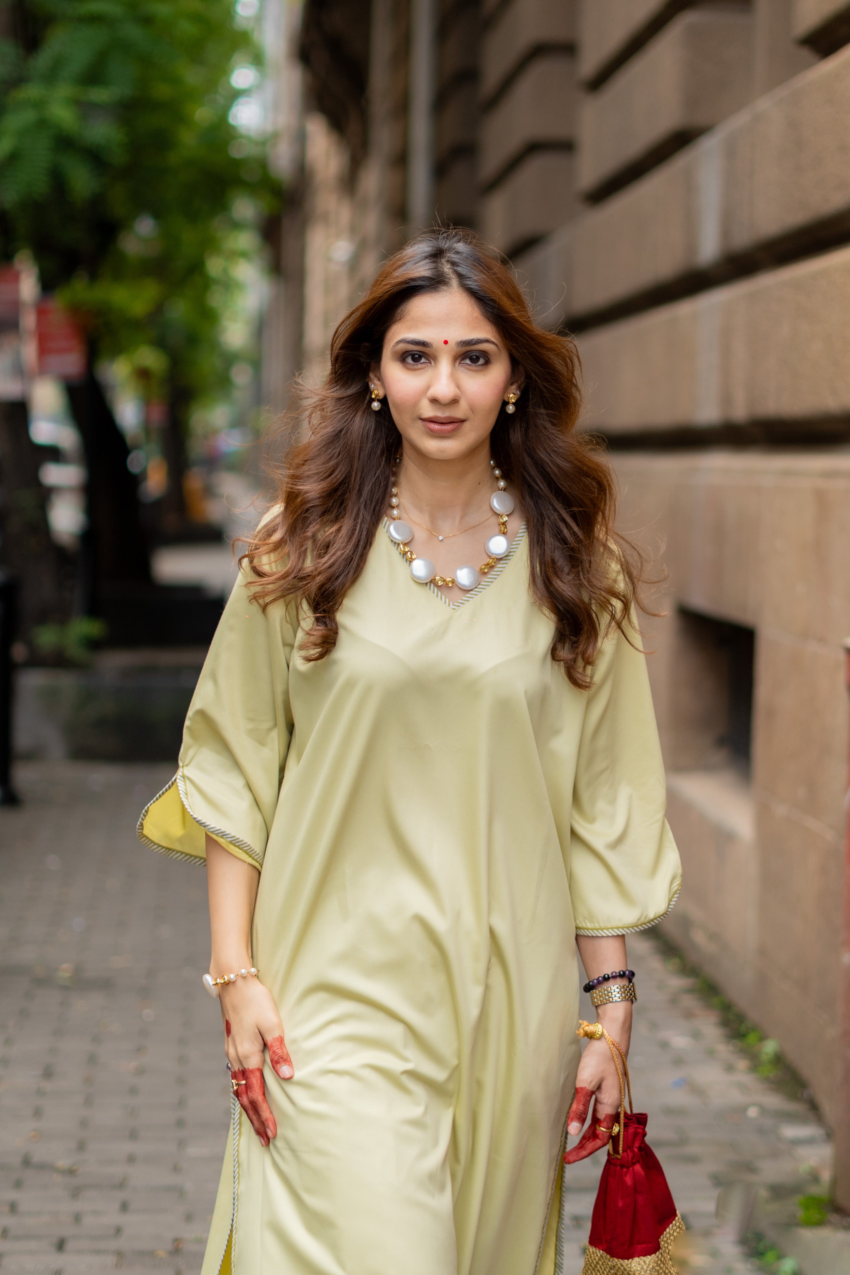 Green Farshi Salwar with Kurta and Chanderi Baadla Dupatta ( Full Set )