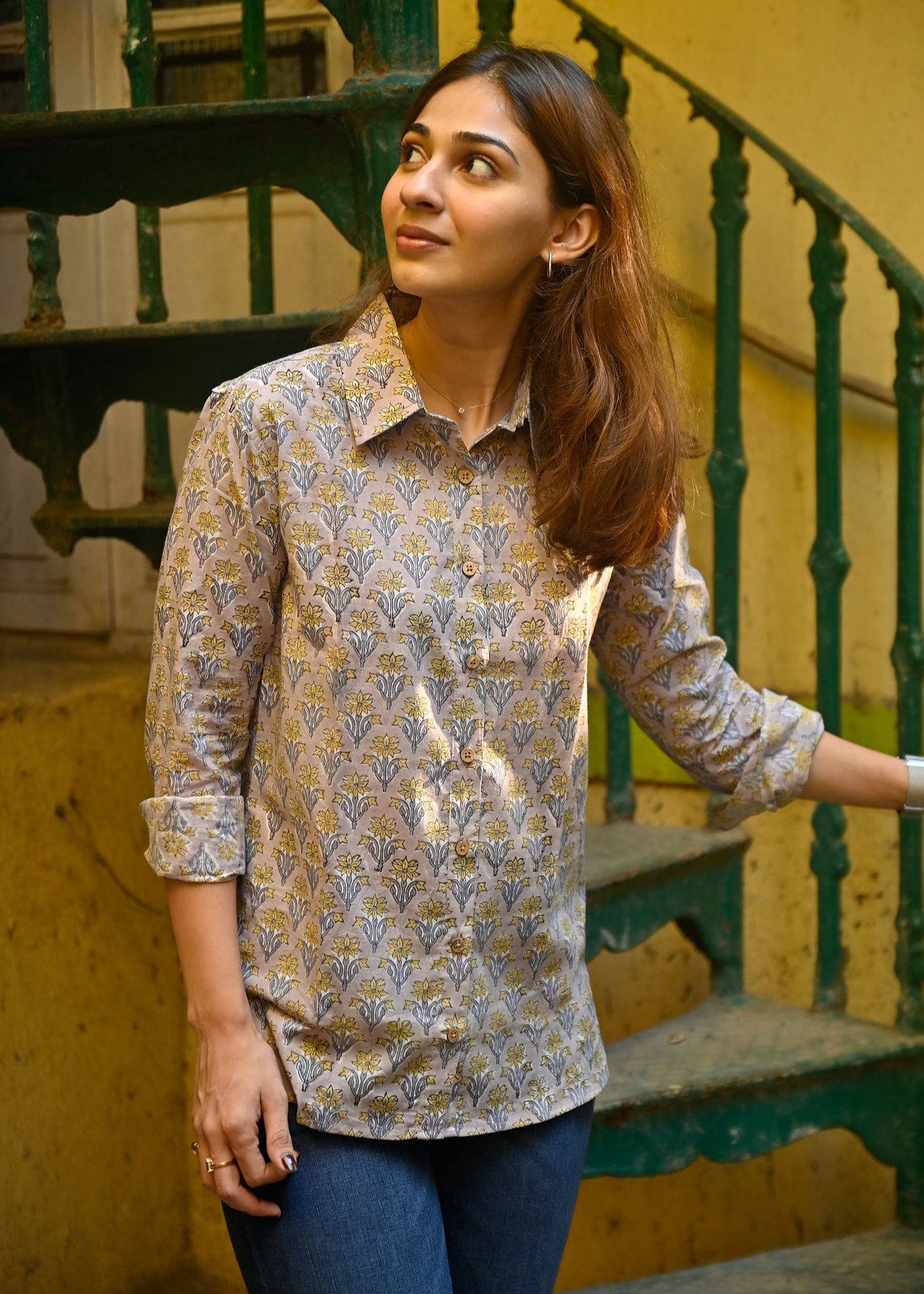 Bagru Floral Handblock Shirt