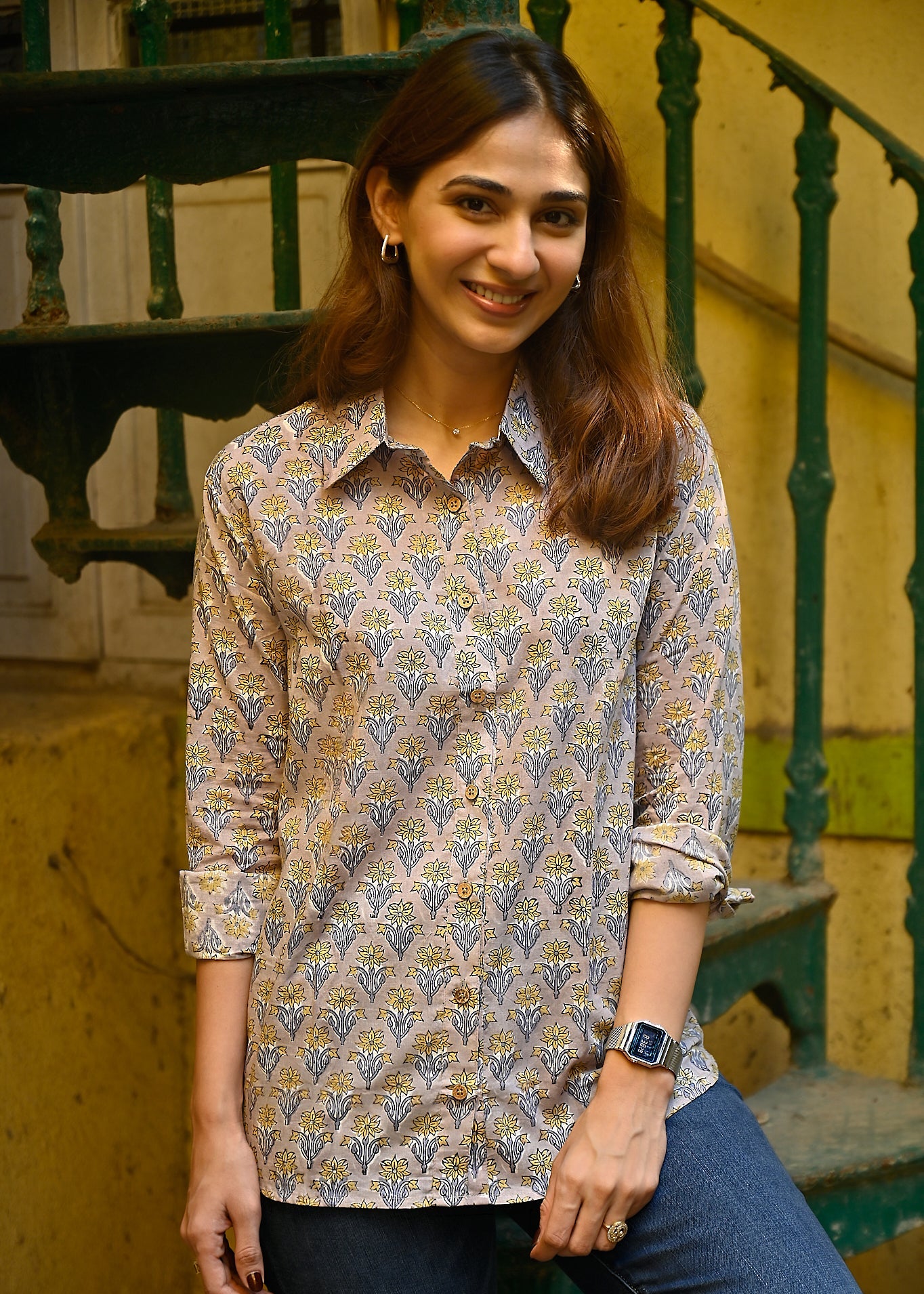 Bagru Floral Handblock Shirt