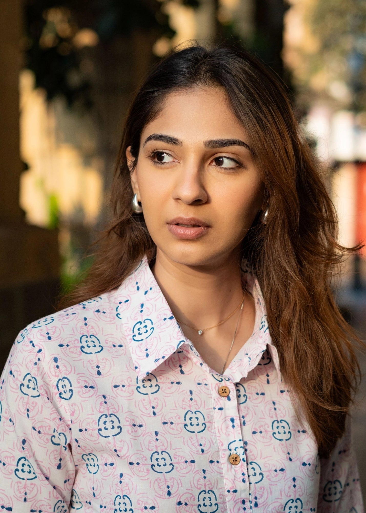 Pink Maze Block Print Shirt