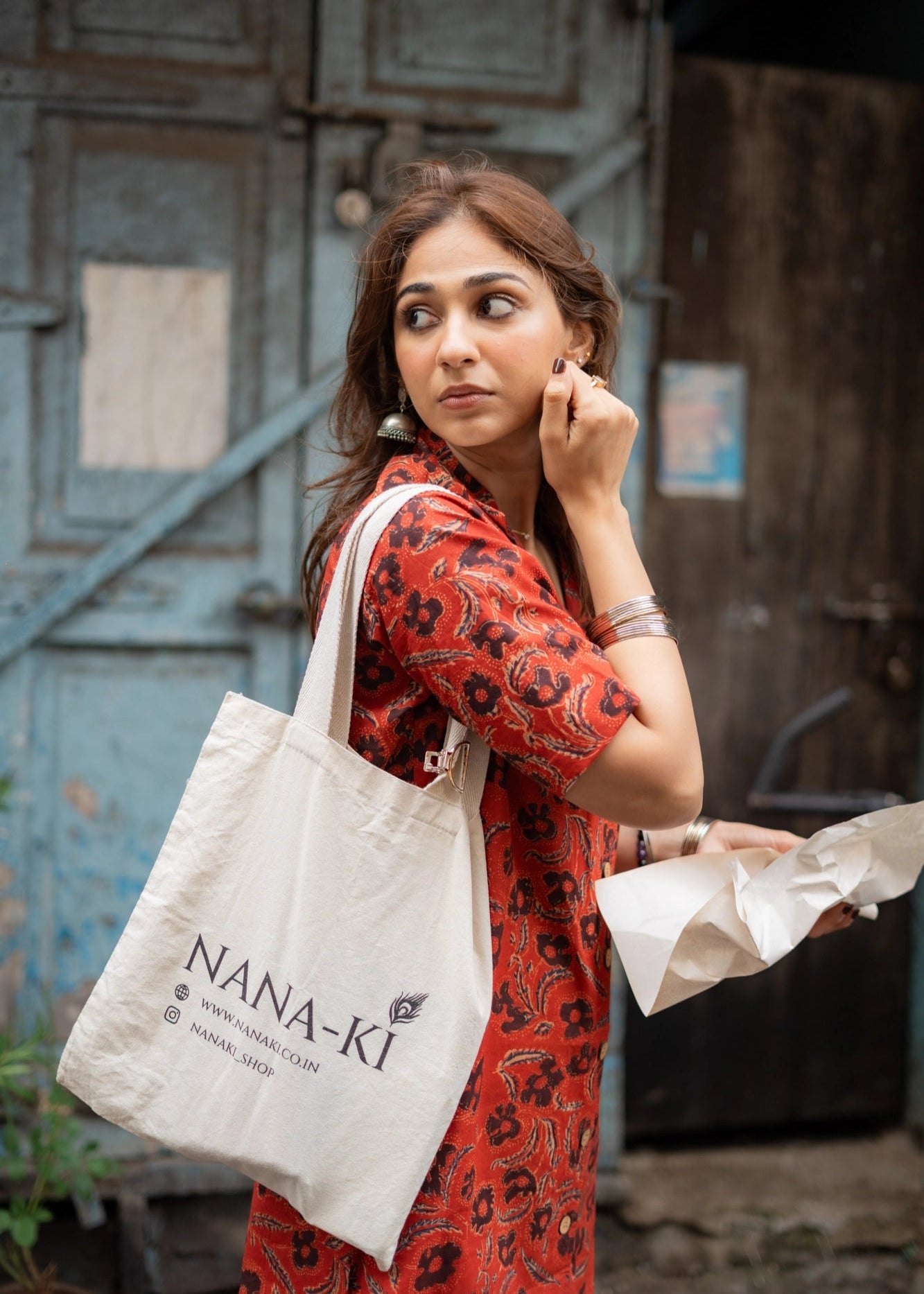 Bagru Red Handblock Shirt Kurti