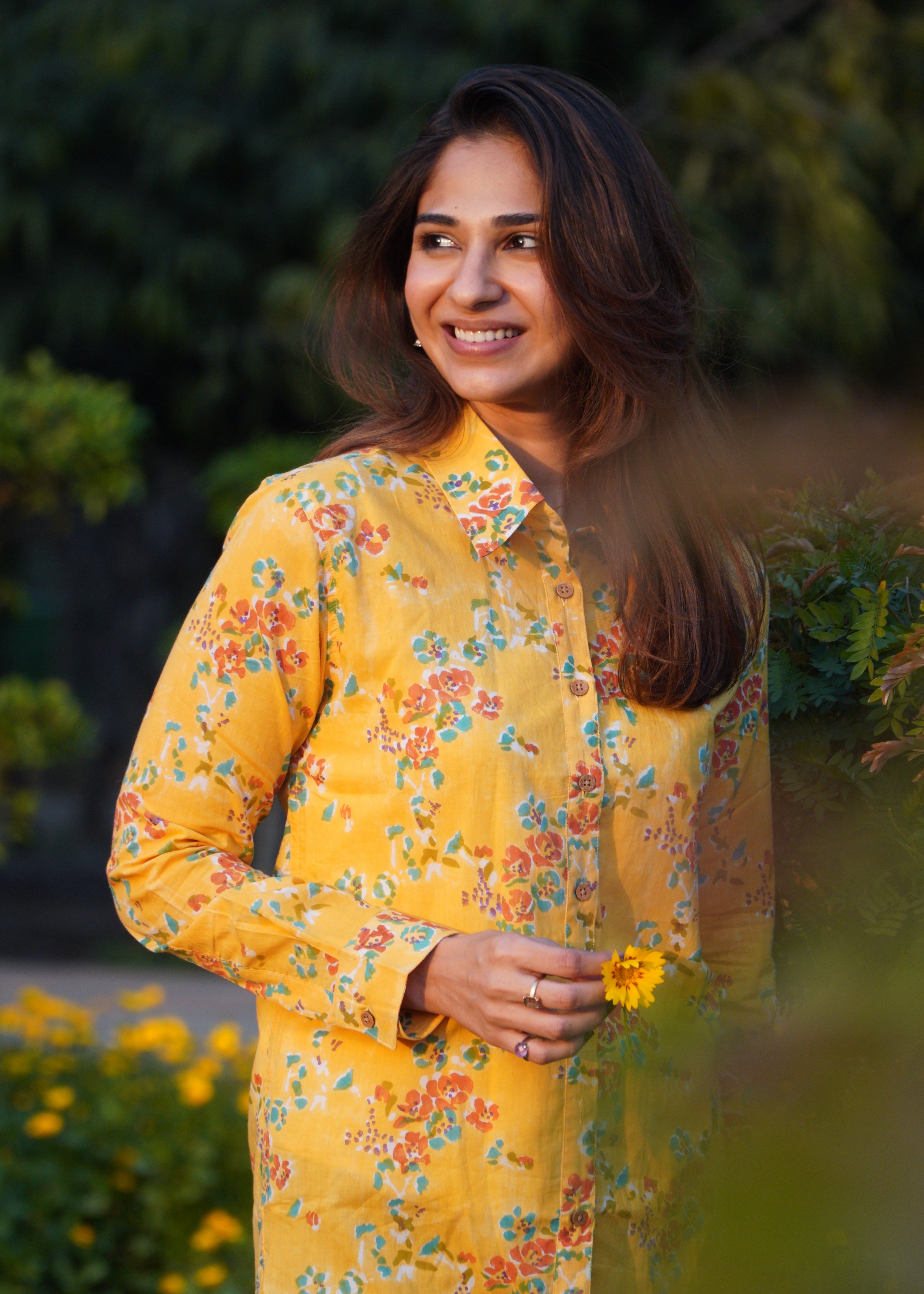 Summer Sunshine Block Print Shirt