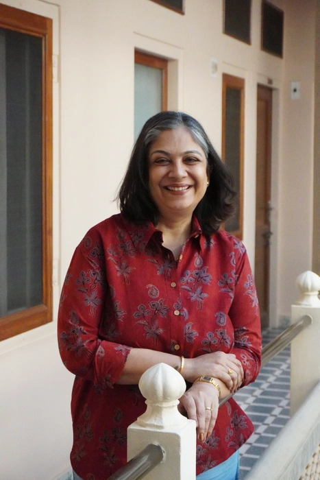 Red Ajrakh Floral Block Print Cotton Shirt