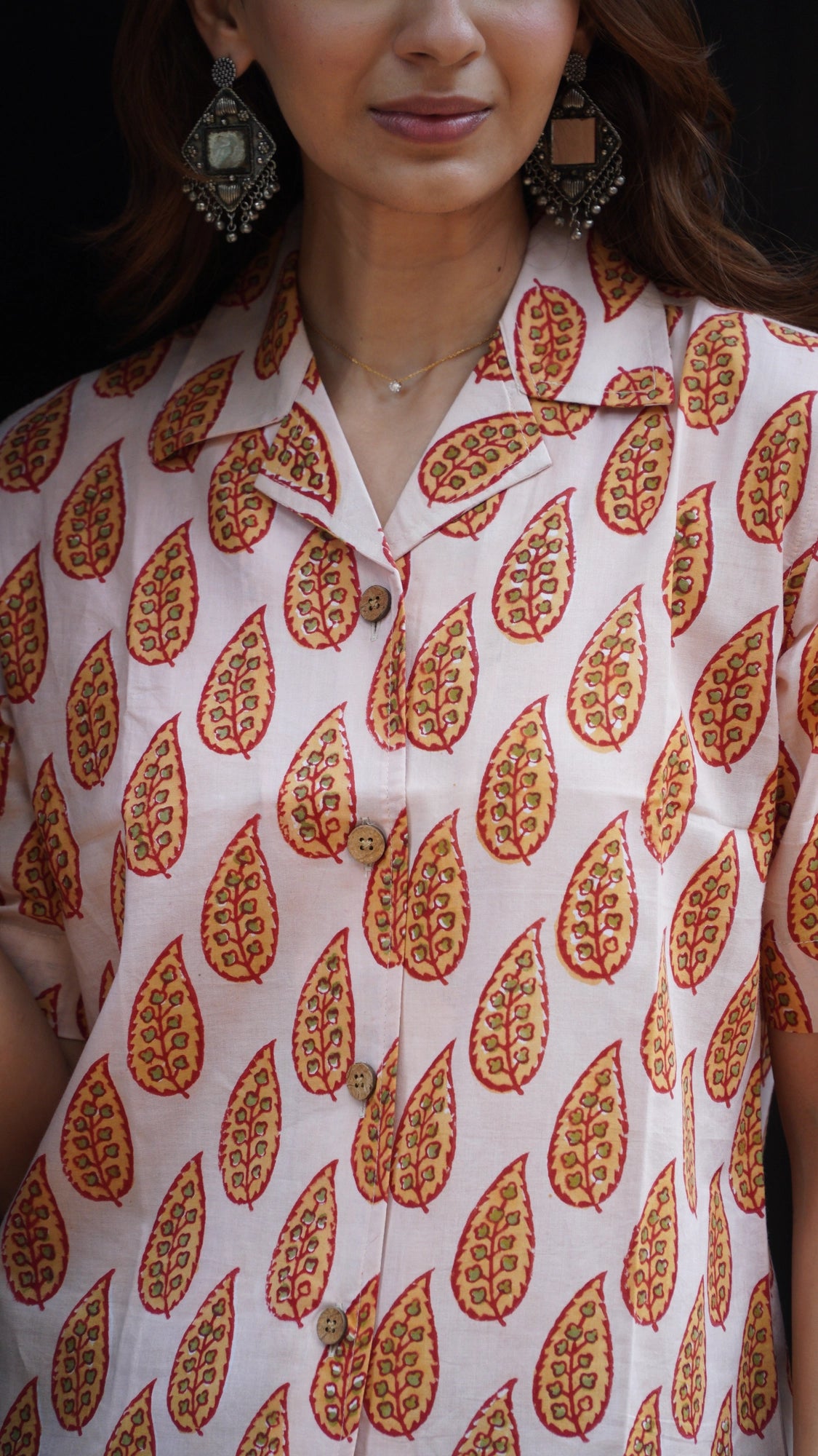 Mango Leaf Bagru Handblock Shirt Kurti