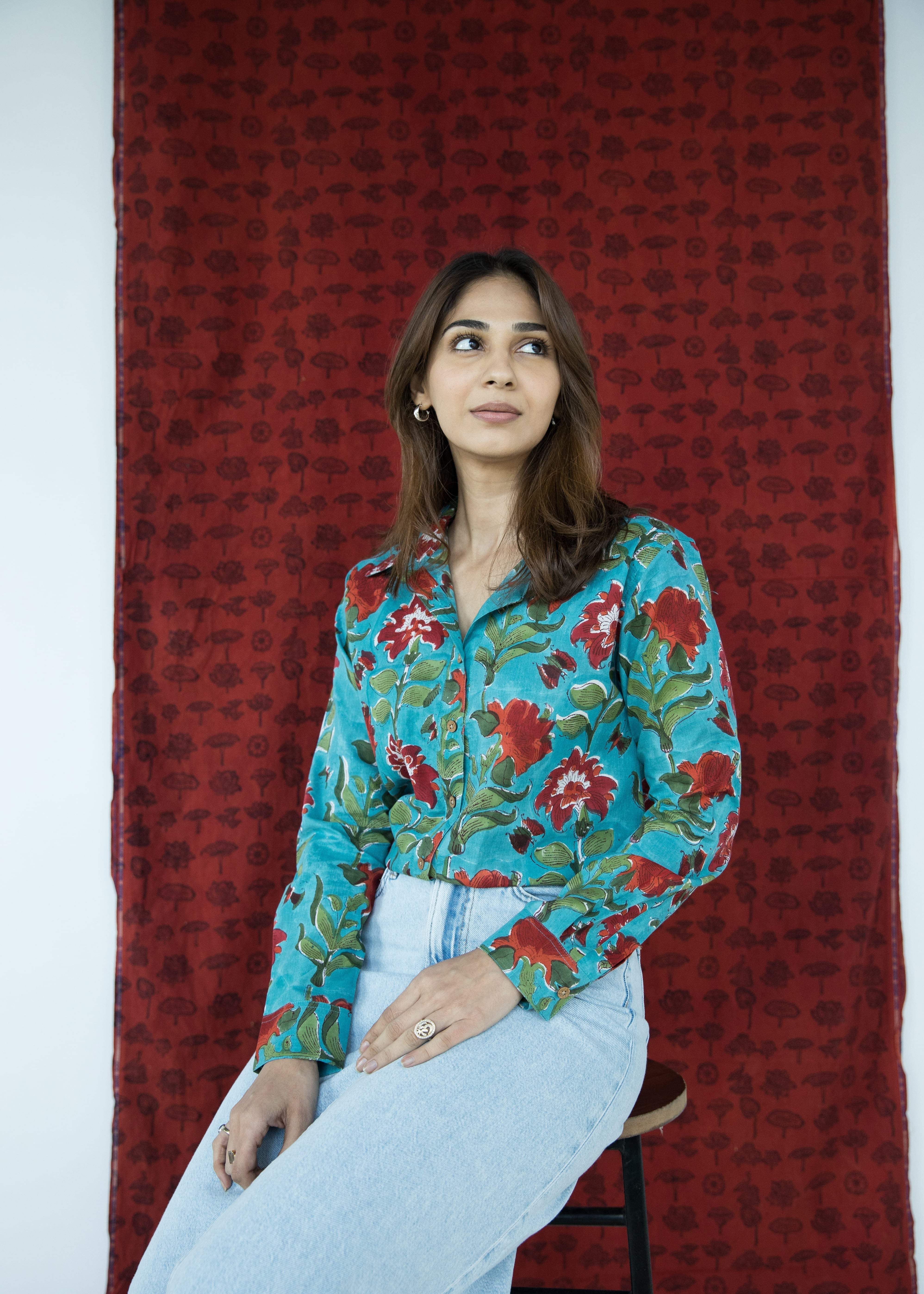 Sea Spring Handblock Shirt