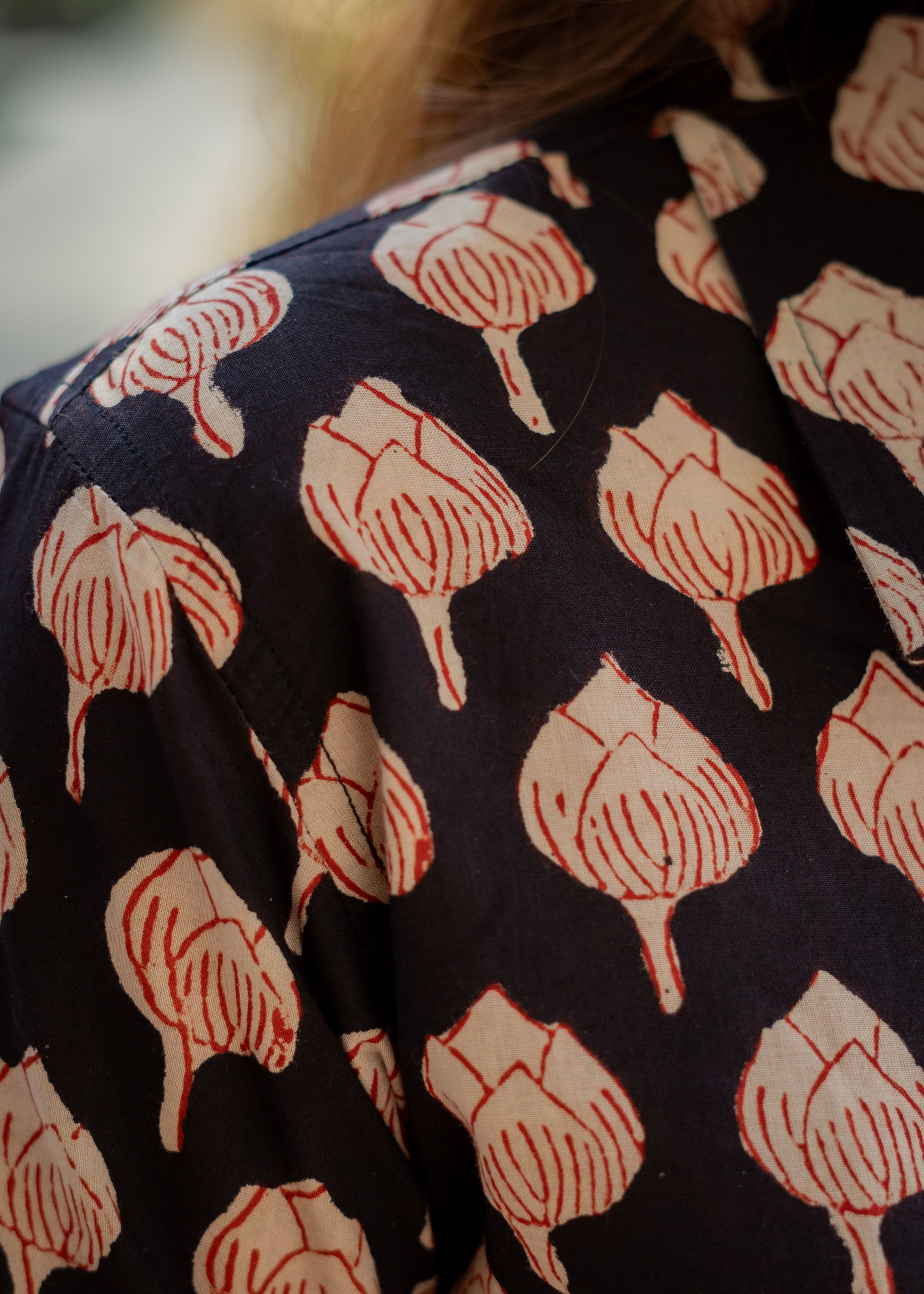 Brown Bagru Block Print Shirt