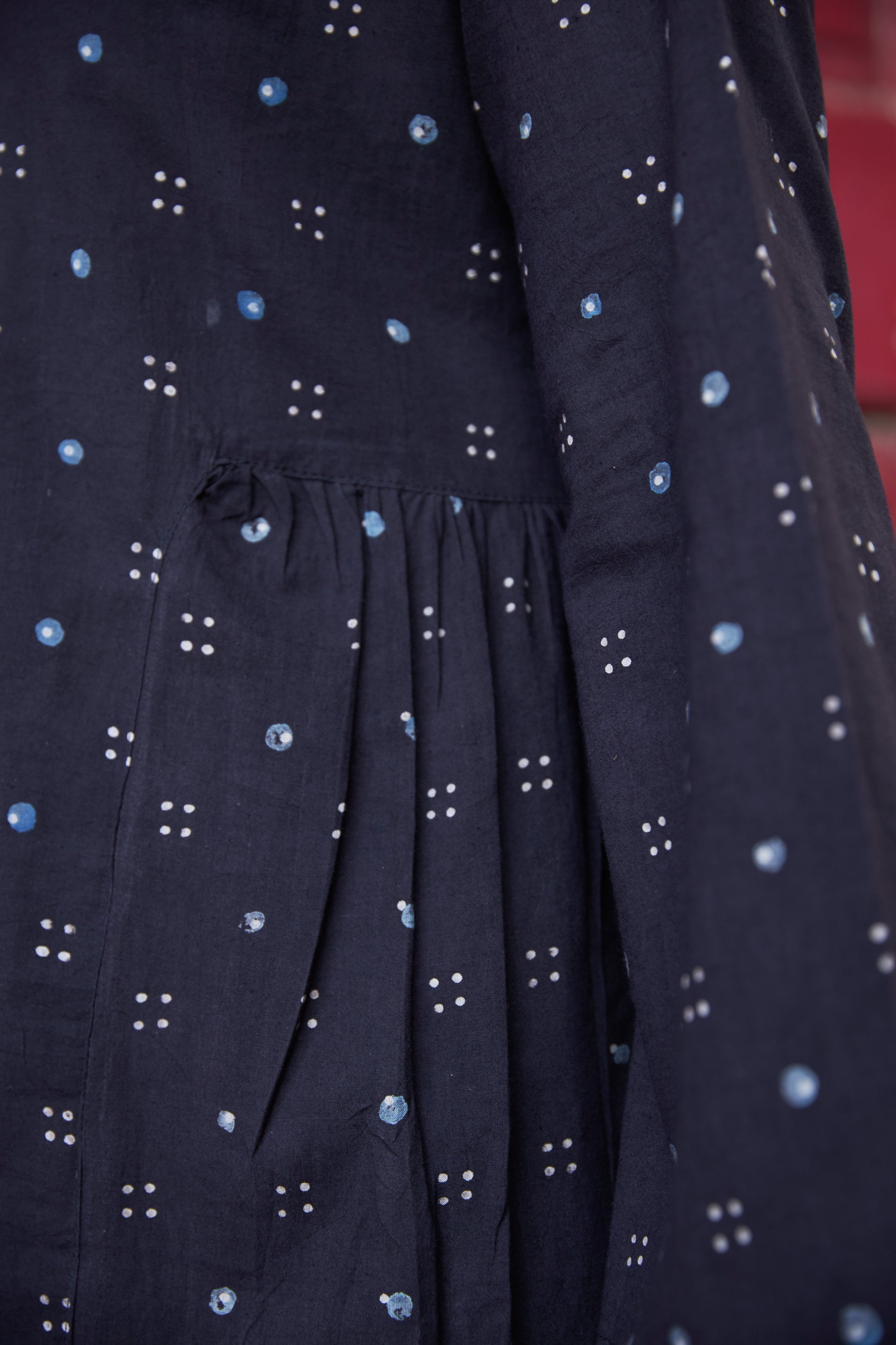 Black Ajrakh Bell Sleeves Cotton Short Top