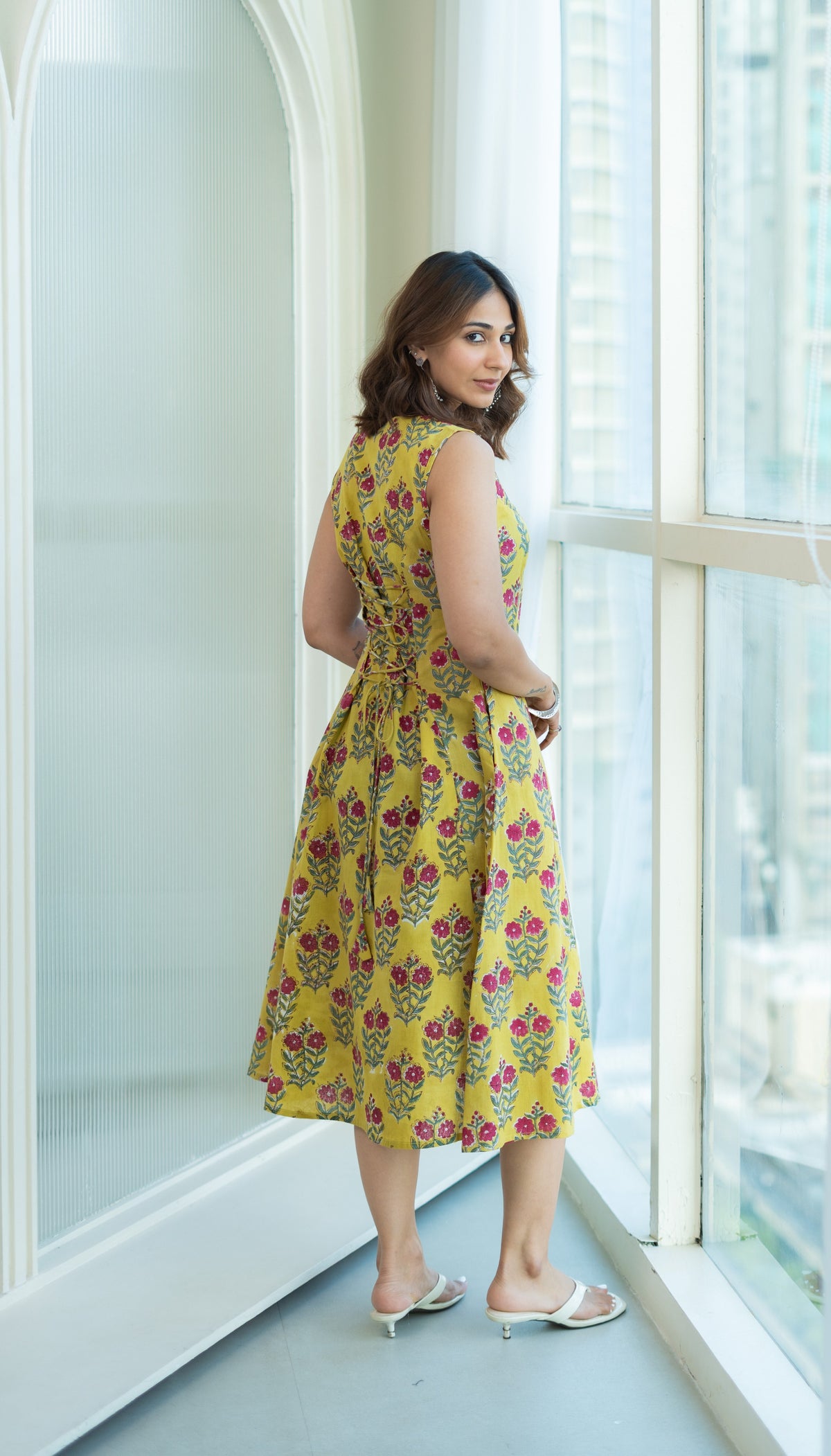 Mustard Gulabi Cotton Corset Dress
