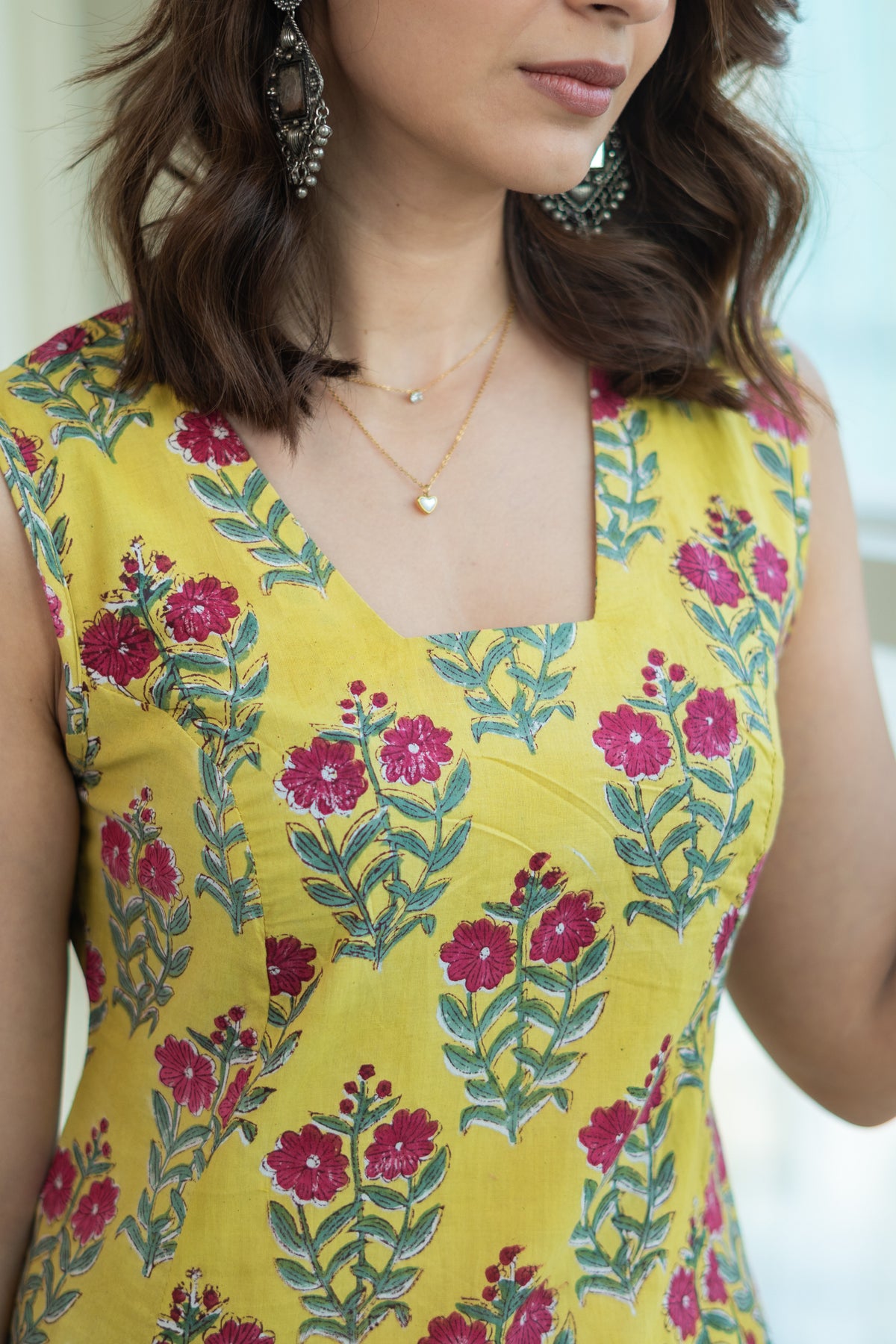 Mustard Gulabi Cotton Corset Dress