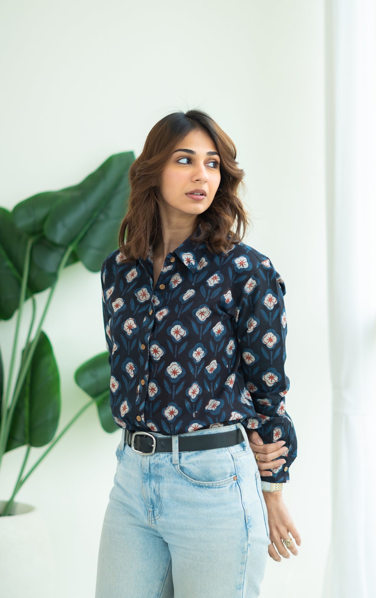Bagru Nilam Baug Block Print Handblock Cotton Shirt