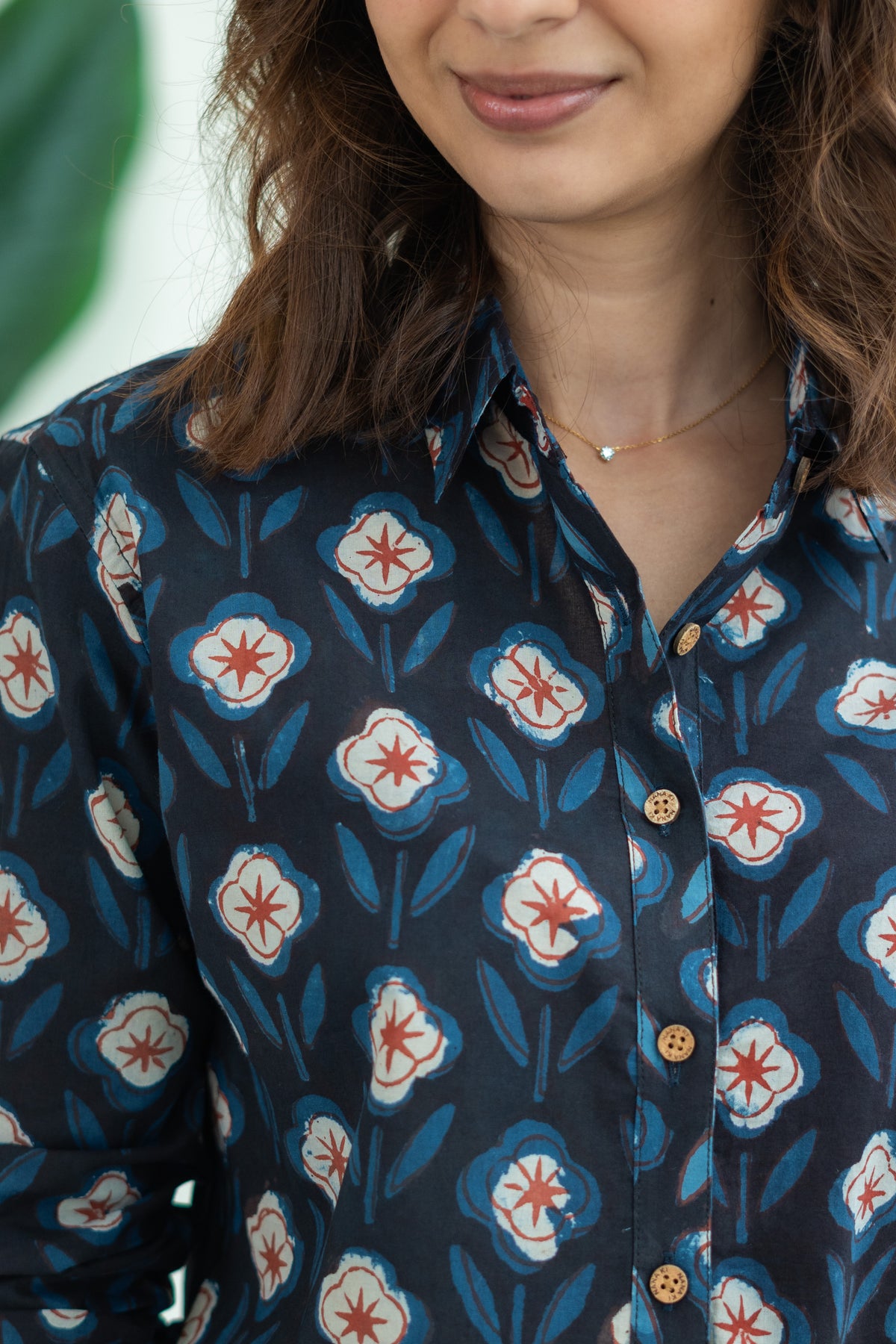 Bagru Nilam Baug Block Print Handblock Cotton Shirt
