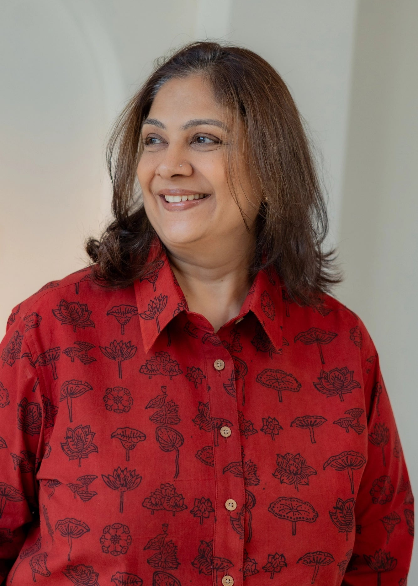 Laal Ajrakh Handblock Shirt
