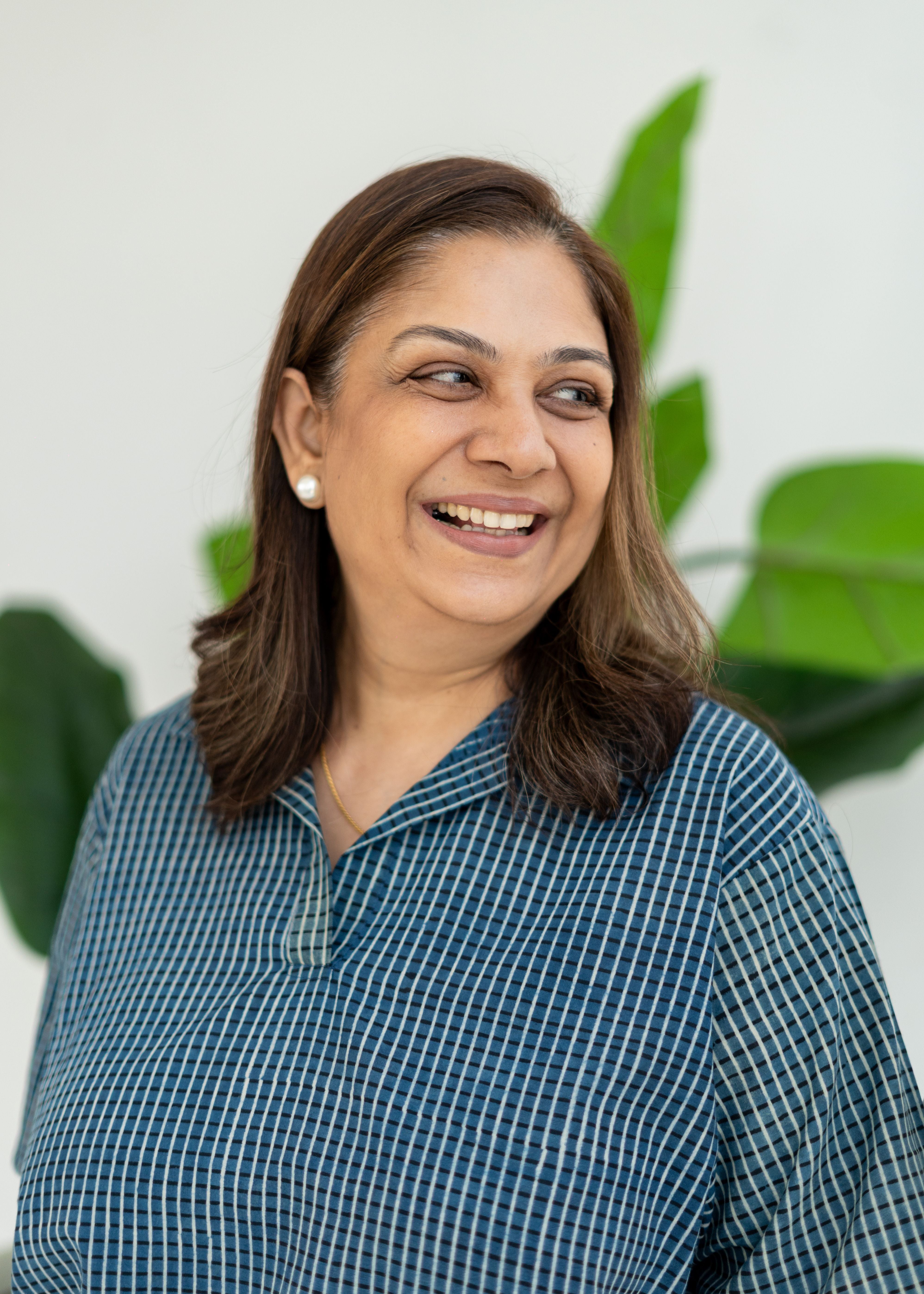 Indigo Ajrakh Checks Unisex Cotton T Shirt