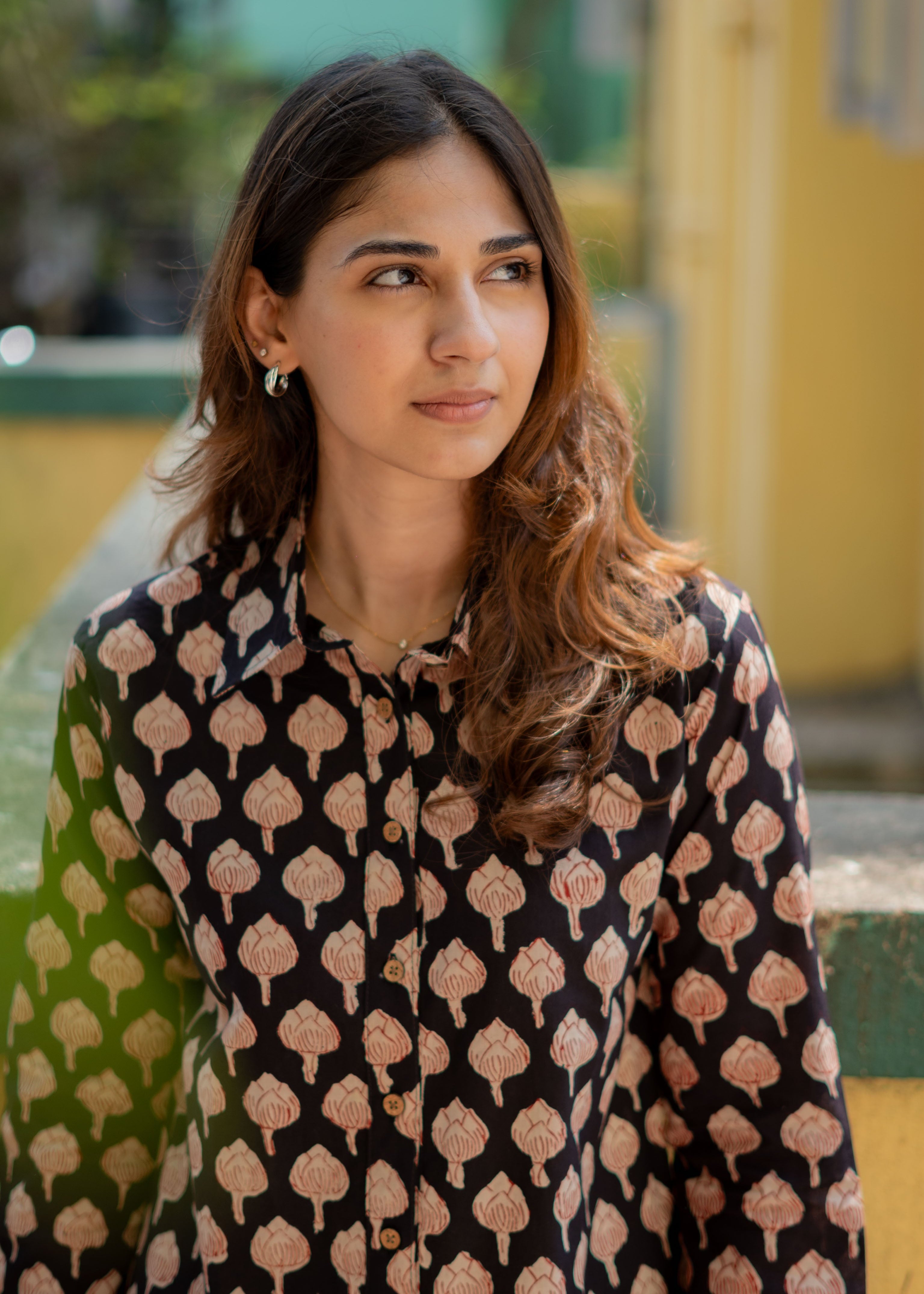 Brown Bagru Block Print Shirt