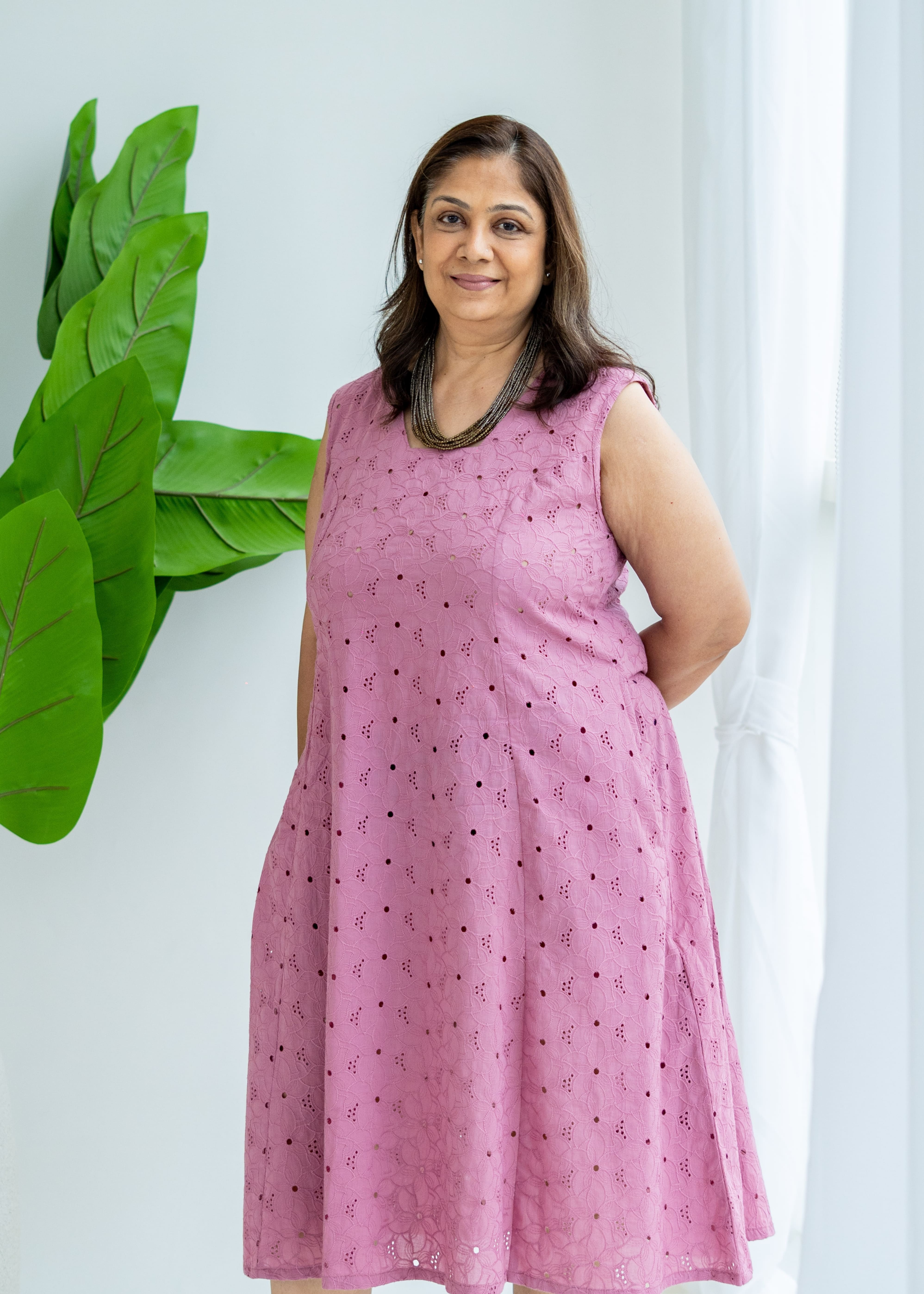 Pink Onion Hakoba Cotton Corset Dress