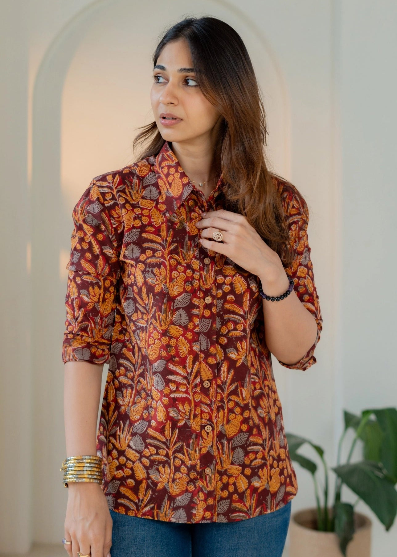 Bagru Garden Block Print Shirt