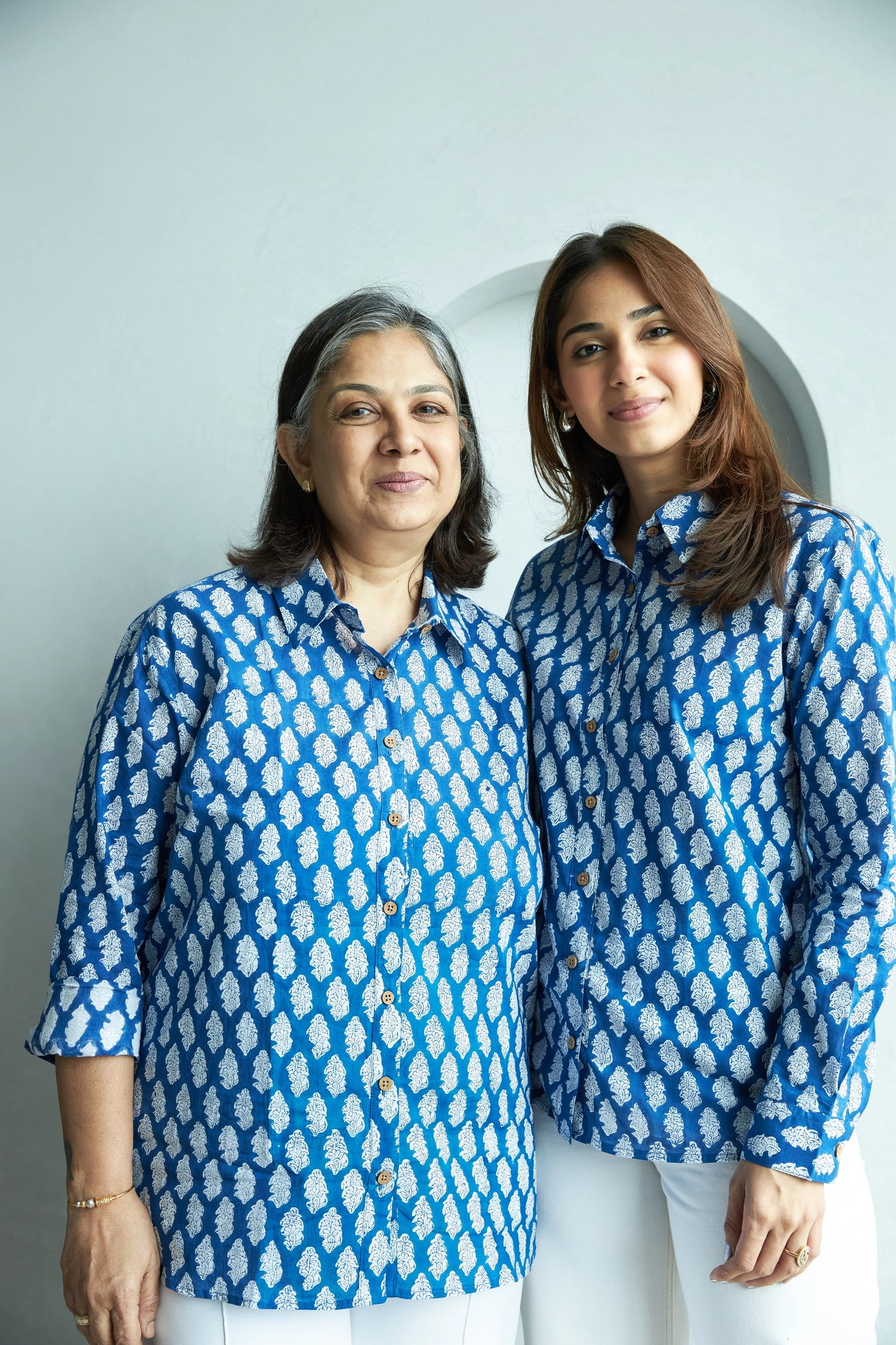 Sky Bagru Handblock Shirt