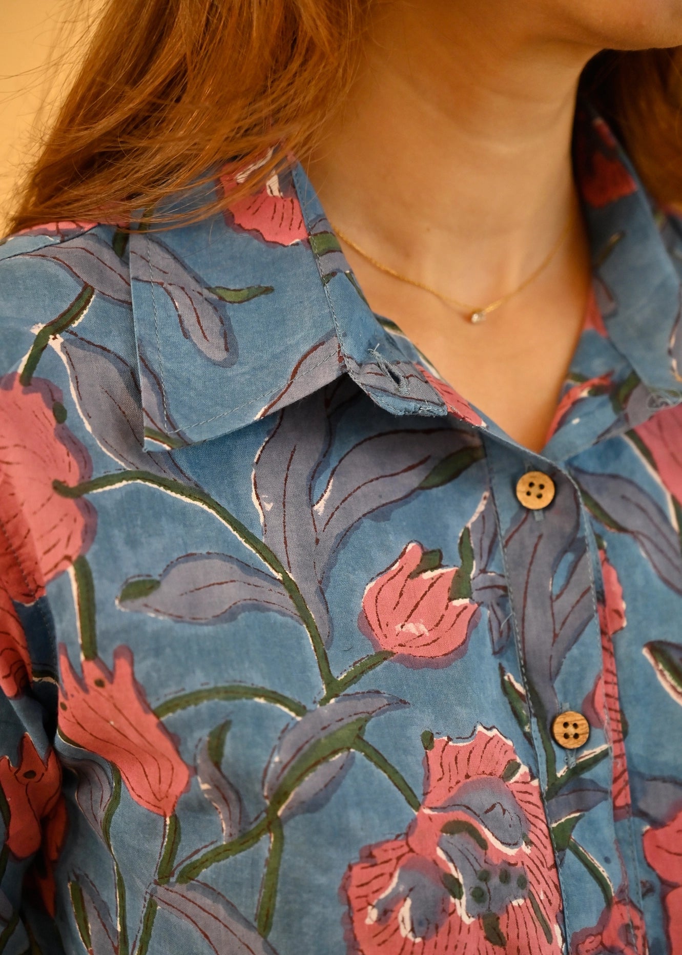 Blue Paint Handblock Shirt