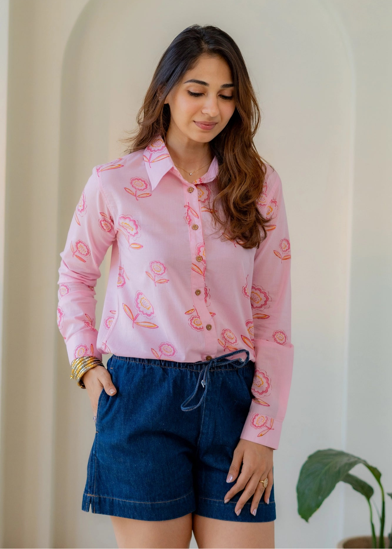 Pink Heaven Handblock Shirt
