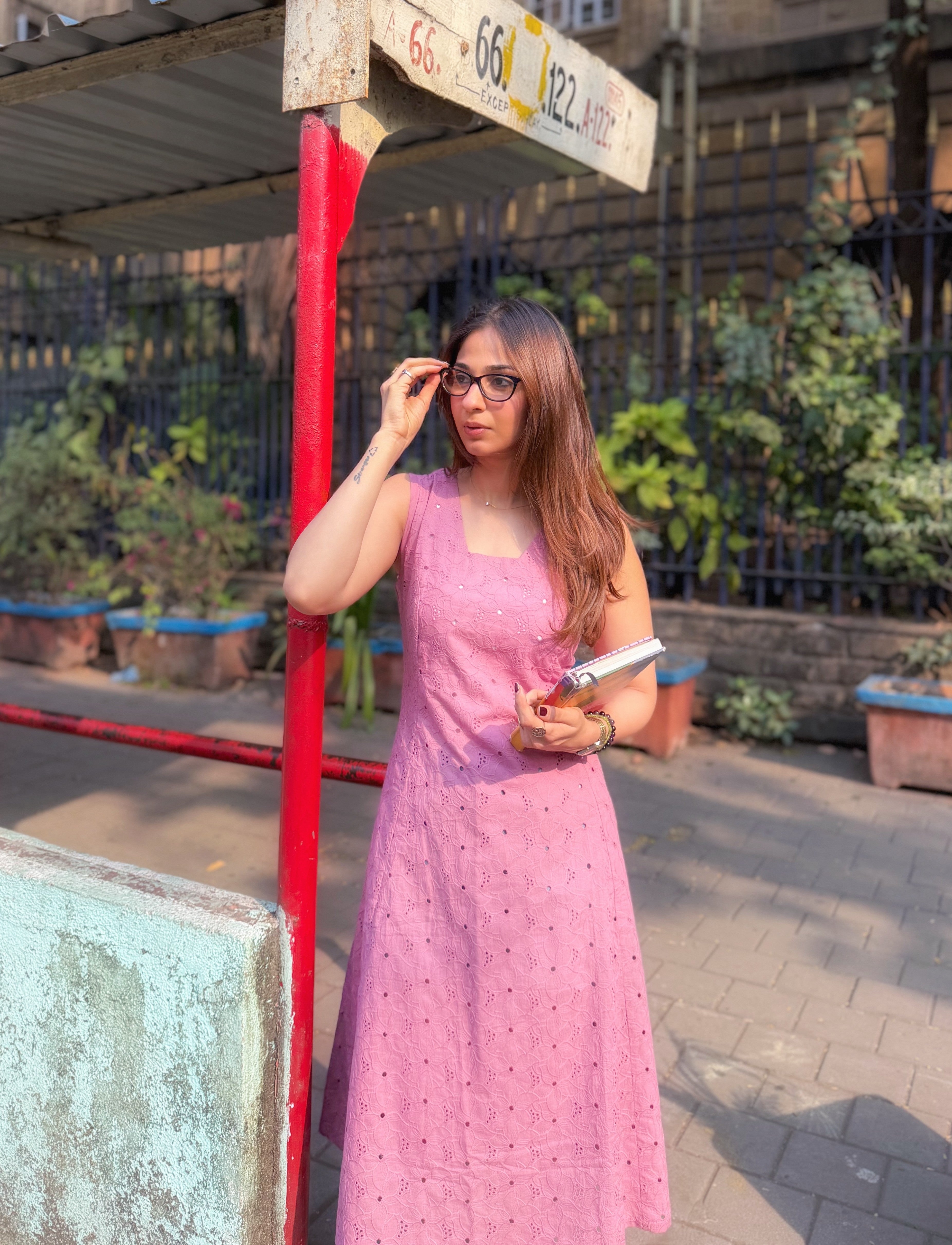 Pink Onion Hakoba Cotton Corset Dress