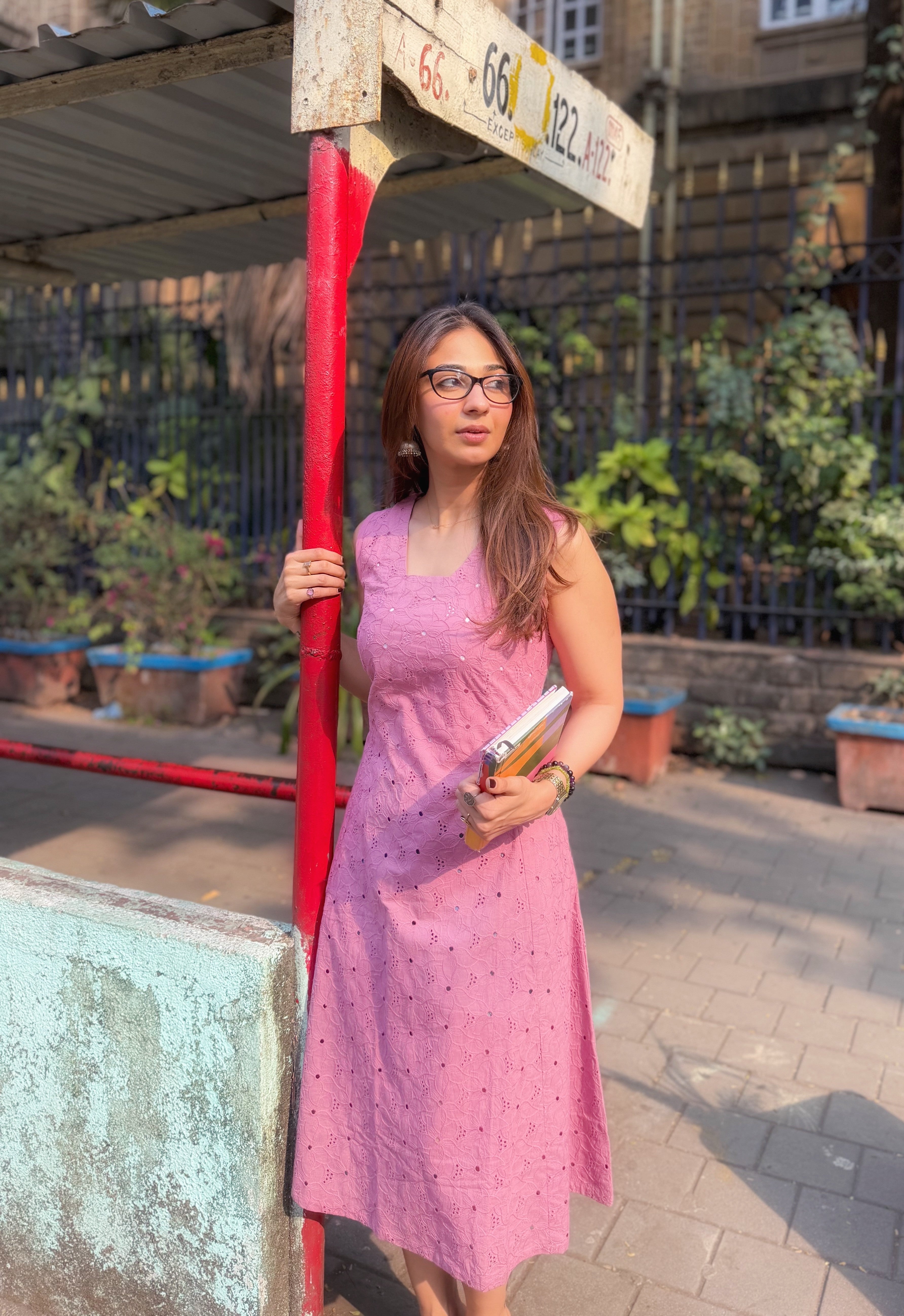 Pink Onion Hakoba Cotton Corset Dress