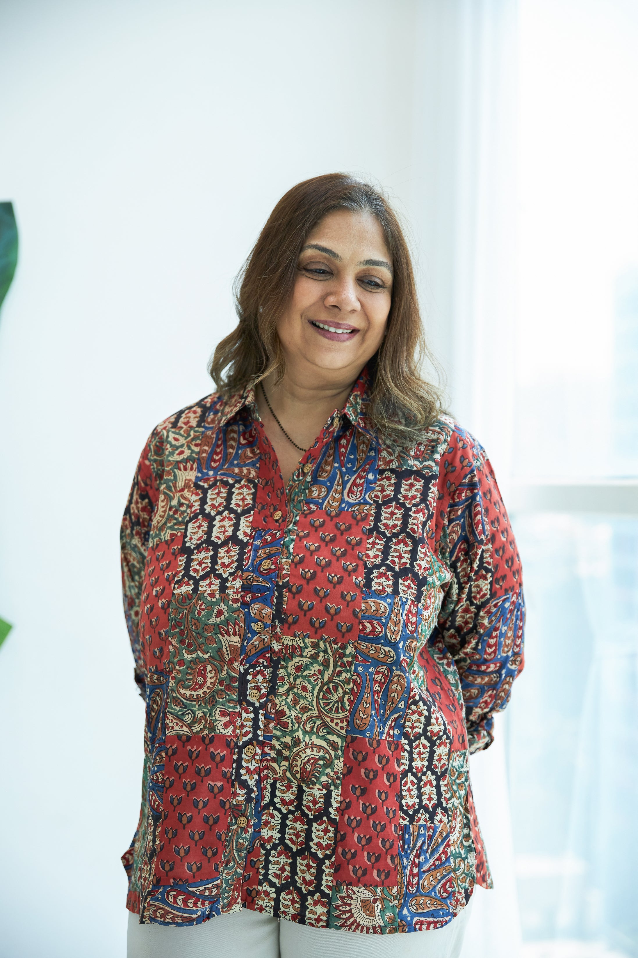 Jaipuri Patchwork Block Print Cotton Shirt