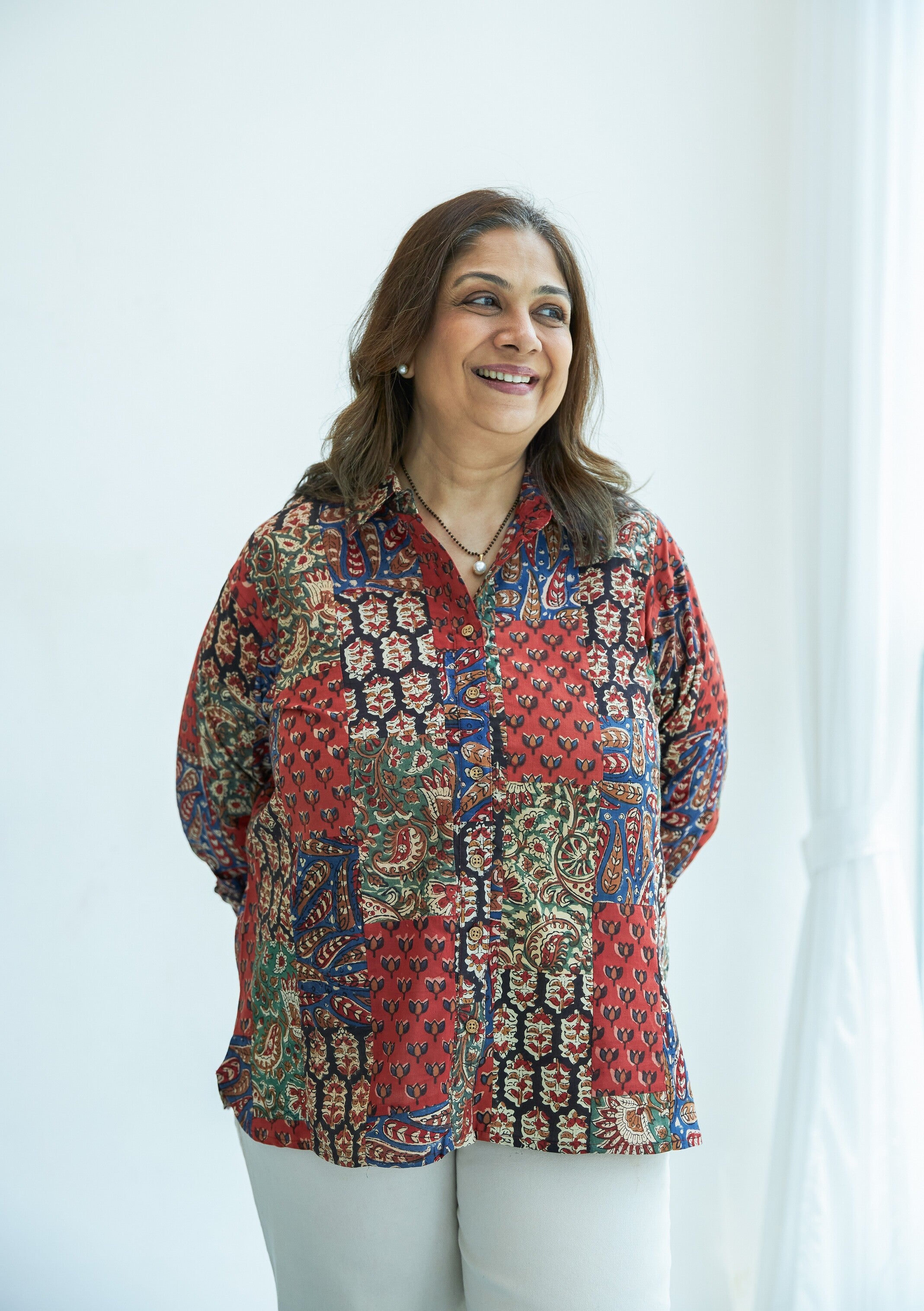 Jaipuri Patchwork Block Print Cotton Shirt