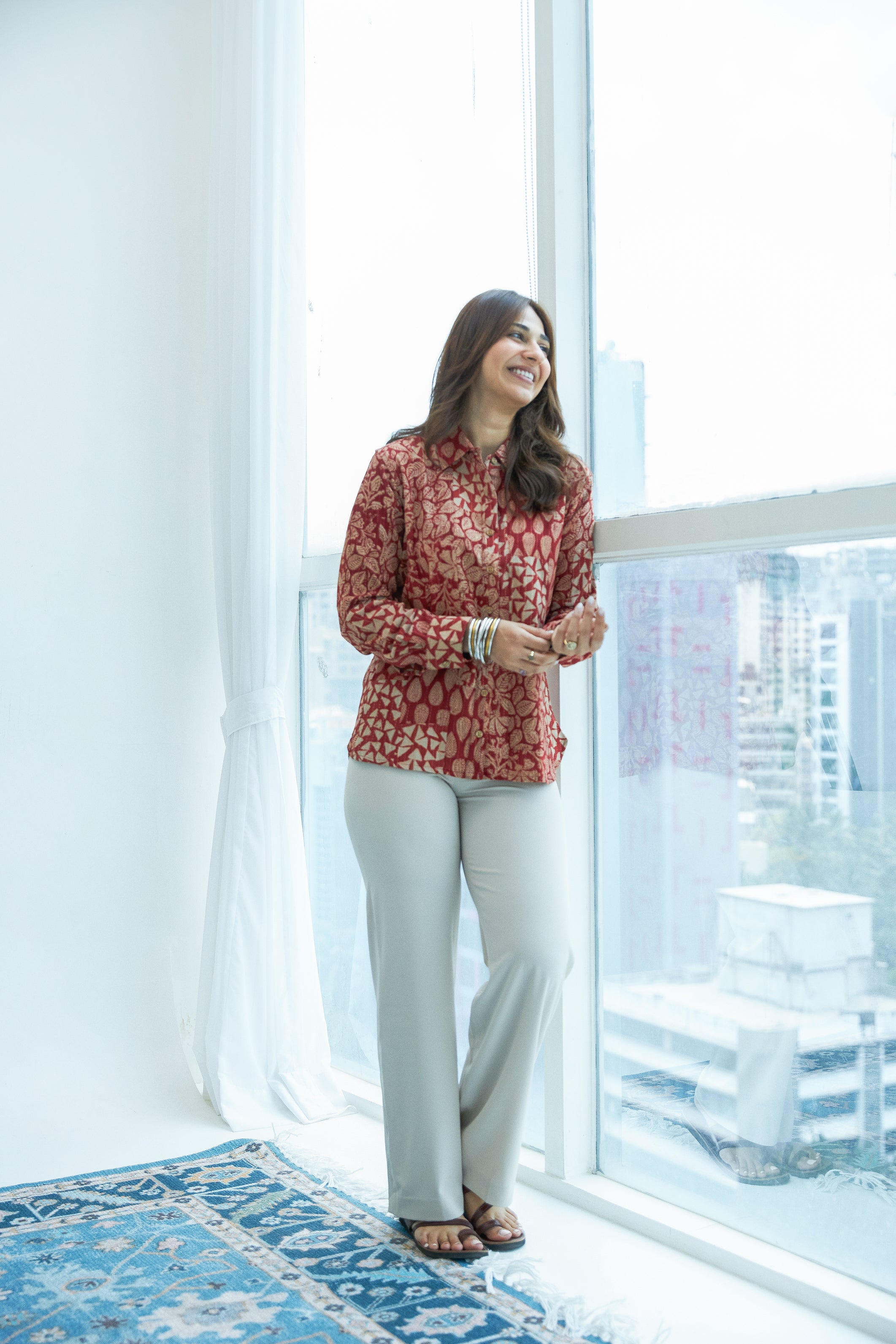 Katha Patchwork Handblock Cotton Shirt