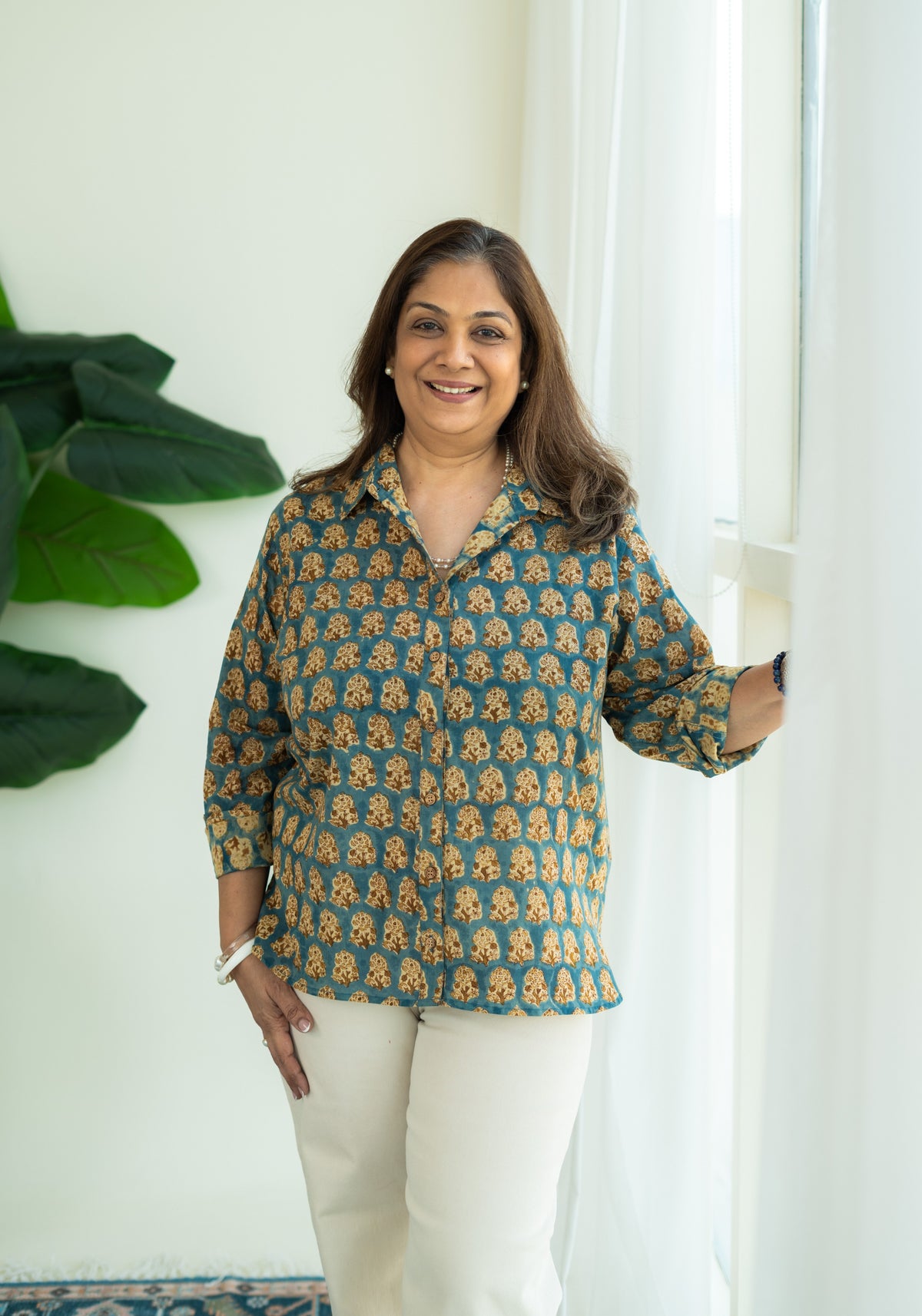 Kashish Kamal Handblock Cotton Shirt