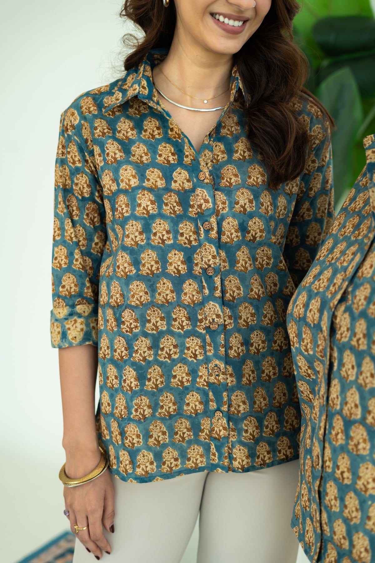 Kashish Kamal Handblock Cotton Shirt