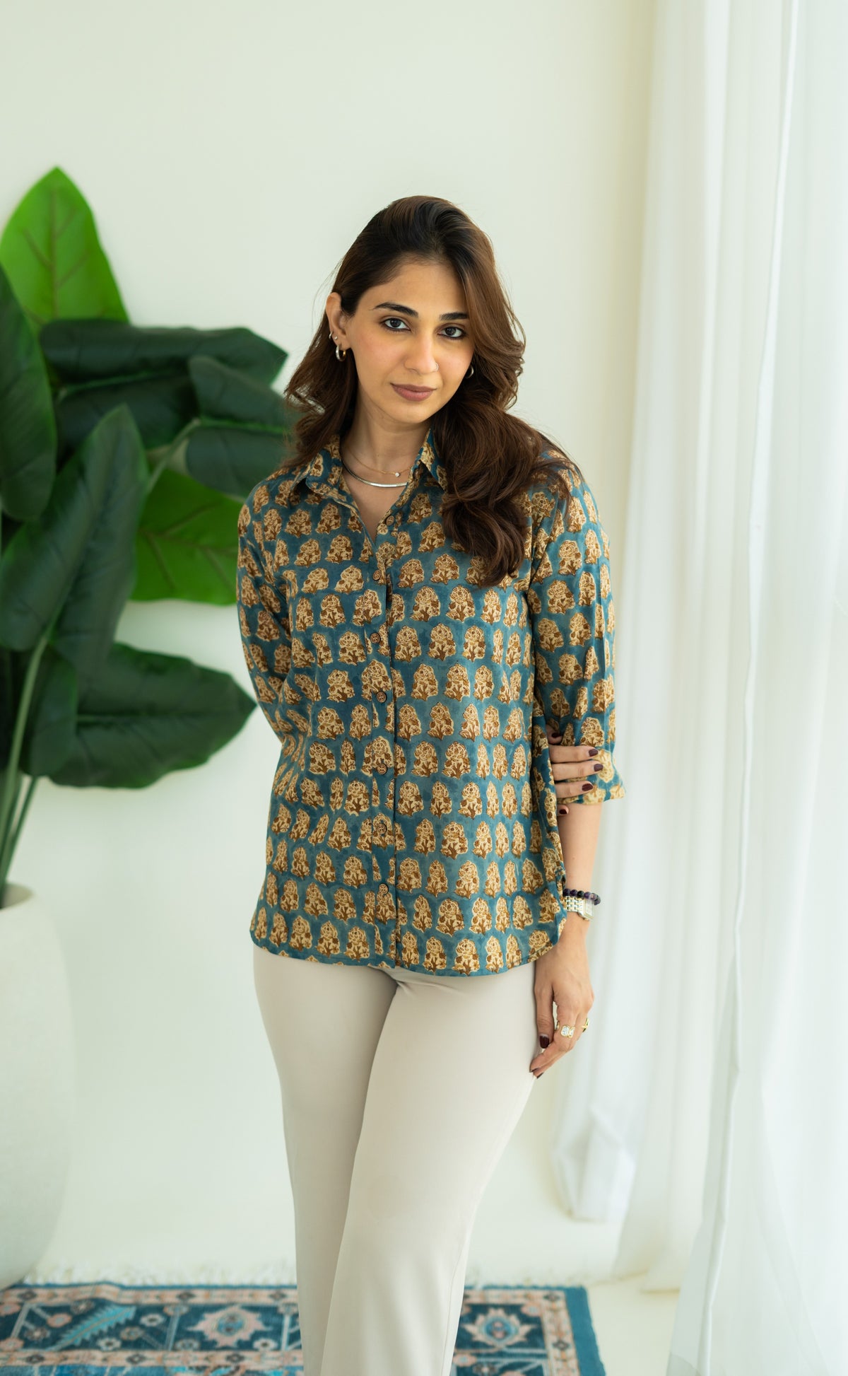 Kashish Kamal Handblock Cotton Shirt