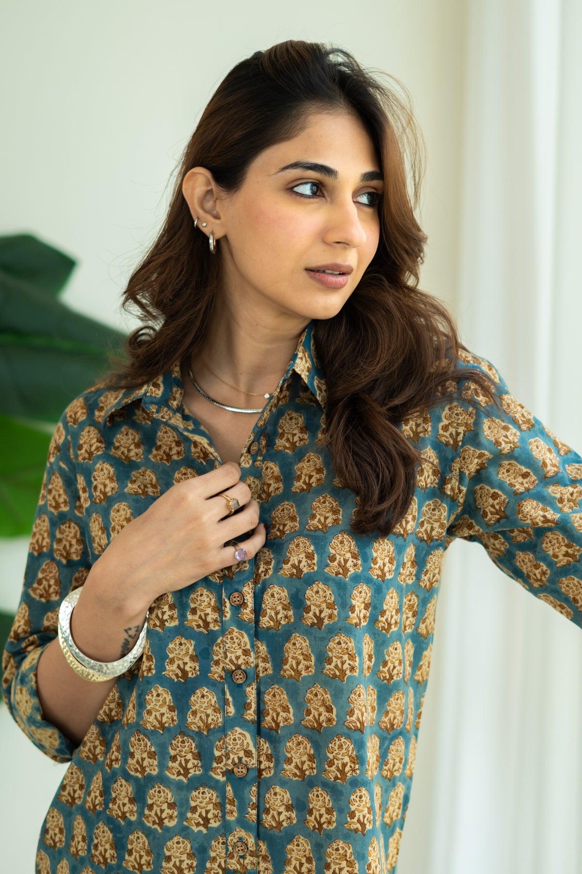 Kashish Kamal Handblock Cotton Shirt