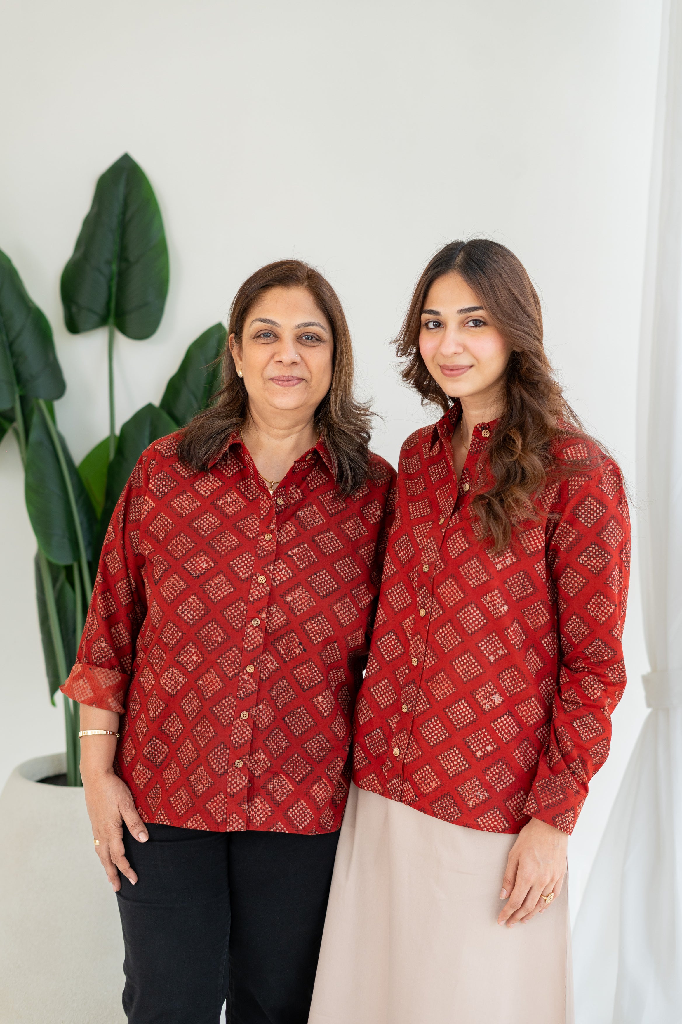 Ruby Red Jaipuri Handblock Cotton Shirt